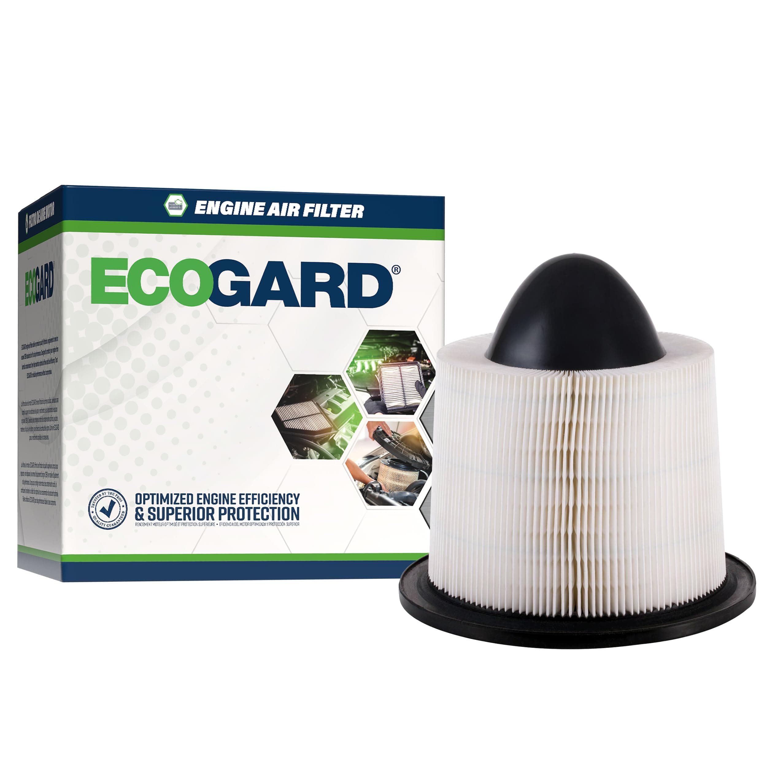 ECOGARD XA4878 Premium Engine Air Filter Fits Ford F-150 1997-2008, Expedition 1997-2004, E-350 1999-2019, F-250 Super Duty 1999-2004, E-250, Mustang 1996-2004, E-150 2003-2014
