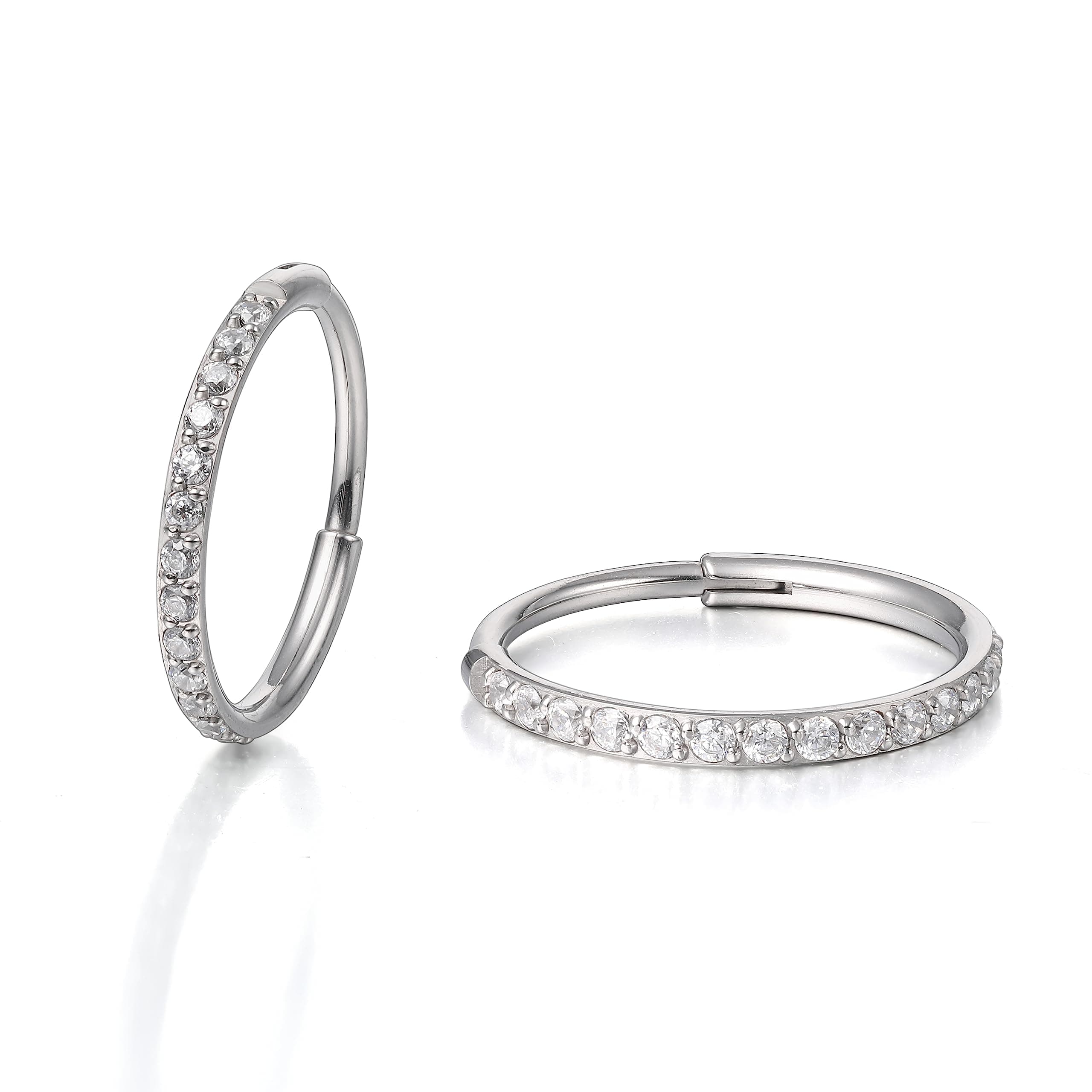 Limerencia G23 Titanium Slim Huggie Hoop Earrings, Hypoallergenic F136 Implant Grade Pure Titanium for Sensitive Ears