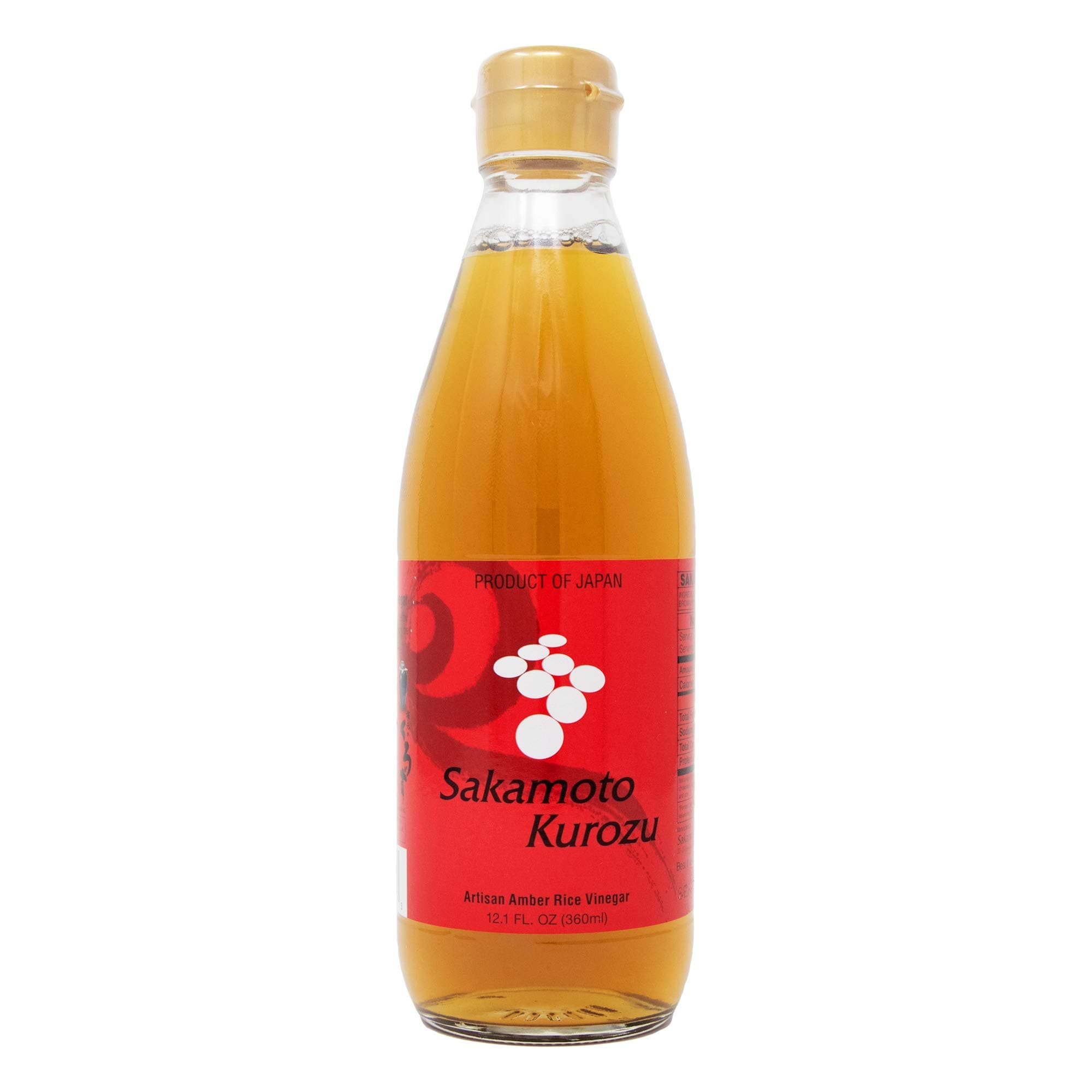 [Sakamoto Kurozu] Original Artisan Amber Brown Rice Vinegar, Fermented, Mild and Rich Taste, 12 Ounce (Product of Japan)