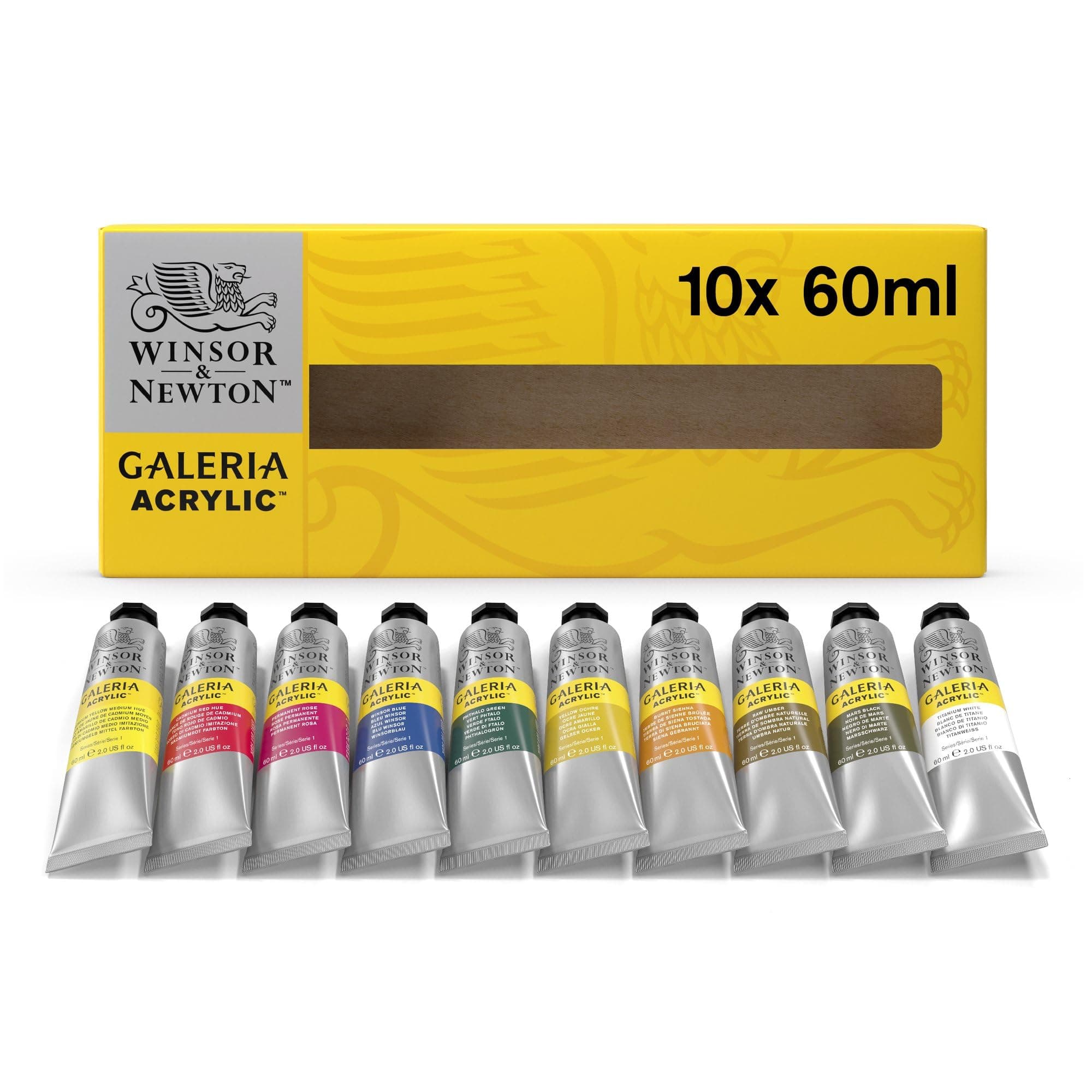 Winsor & Newton, Galeria Acrylic, 10x60ml Tube Set
