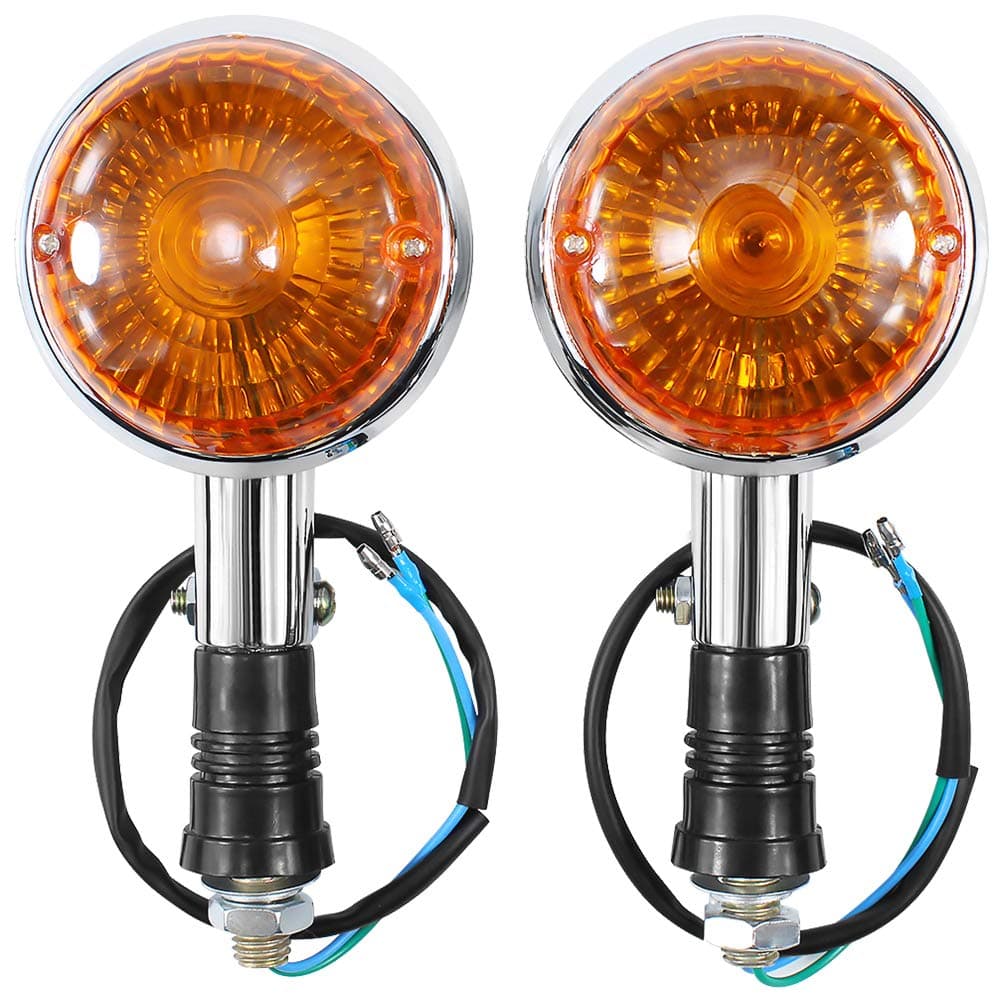 Cyleto Motorcycle Turn Signal Light Indicator Blinker For Yamah-a Virago XV 250 400 535 920 1000 V-Star XVS 400 650 1100 VMax 1200 (Amber)