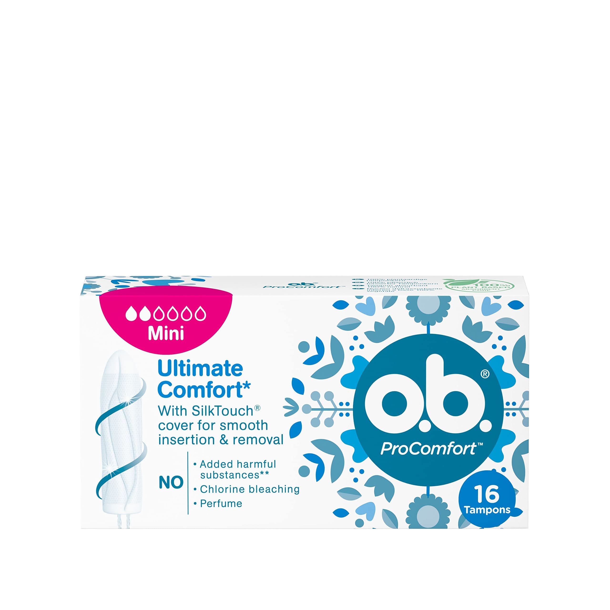 OB Tampons, ProComfort, Mini, Pack of 16 tampons