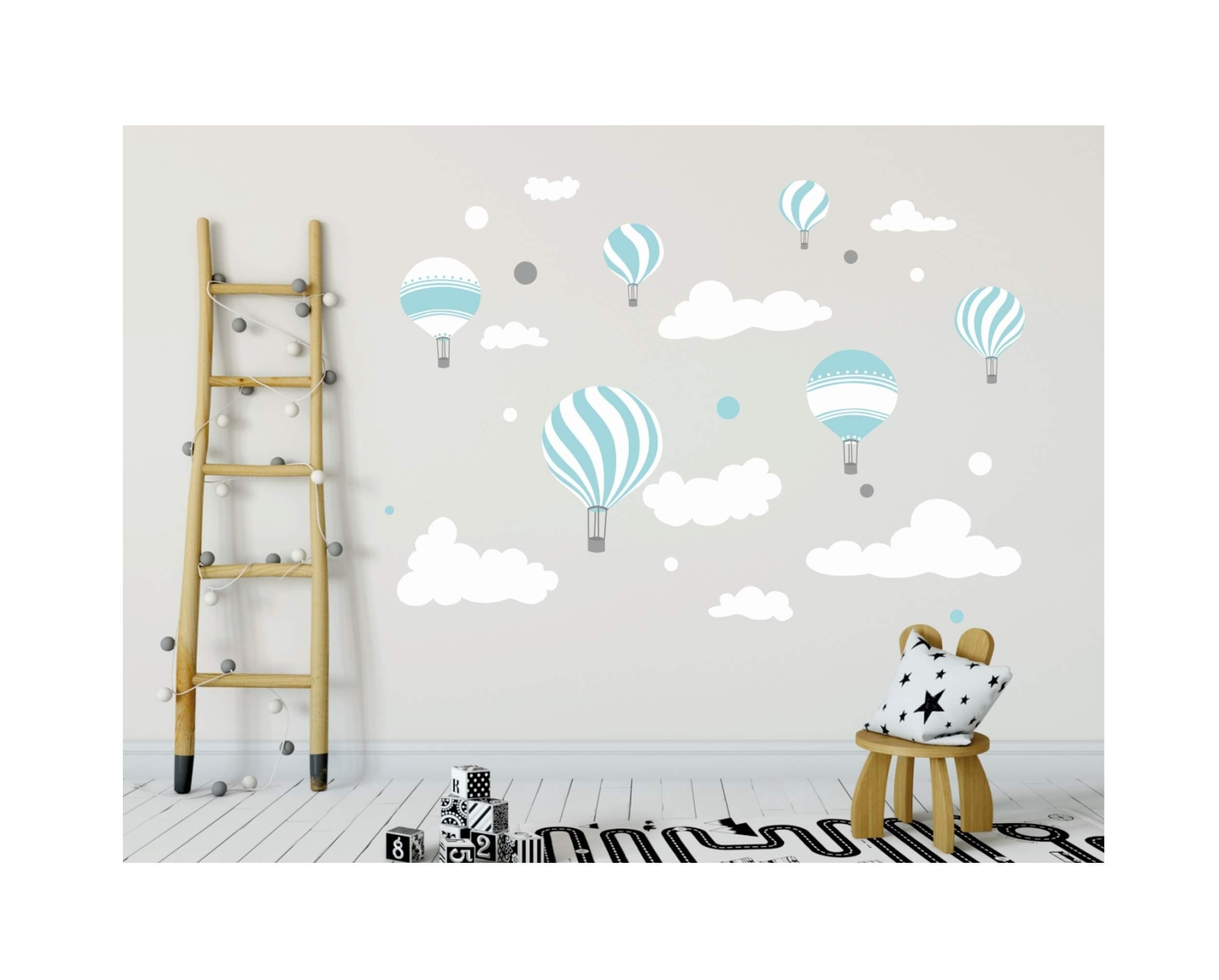 Wall stickers Kids Baby Children's Balloons Balloon stickers Hot Air Cloud Decals Bedroom Livingroom Decoration Childroom