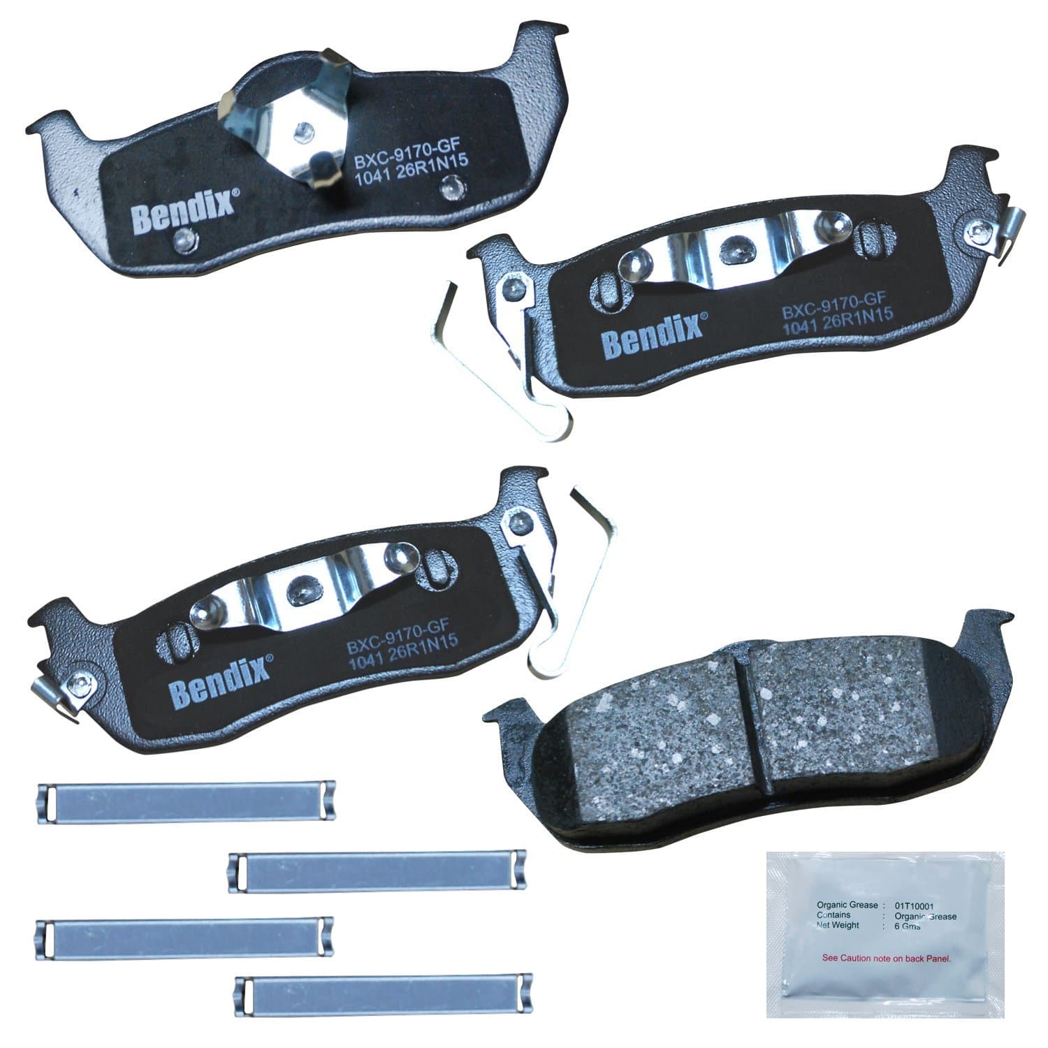 Bendix Priority1 CFC1041 Ceramic Rear Brake Pads for INFINITI QX56 2010-2004, Jeep Commander 2010-2006, Grand Cherokee 2010-2005, Nissan Armada 2015-2005, Pathfinder Armada 2004, TITAN 2015-2004