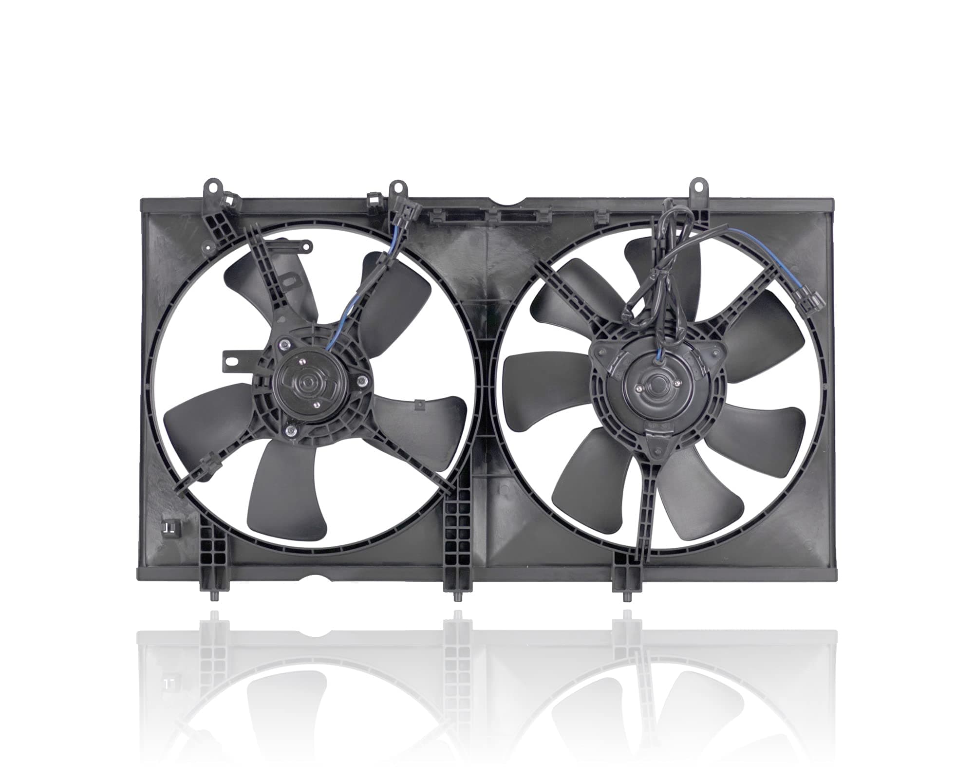 Dual Radiator and Condenser Fan Assembly - Pacific Best Inc. Compatible/Replacement for MI3115119 03-07 Mitsubishi Lancer 2.0L Dual Shroud