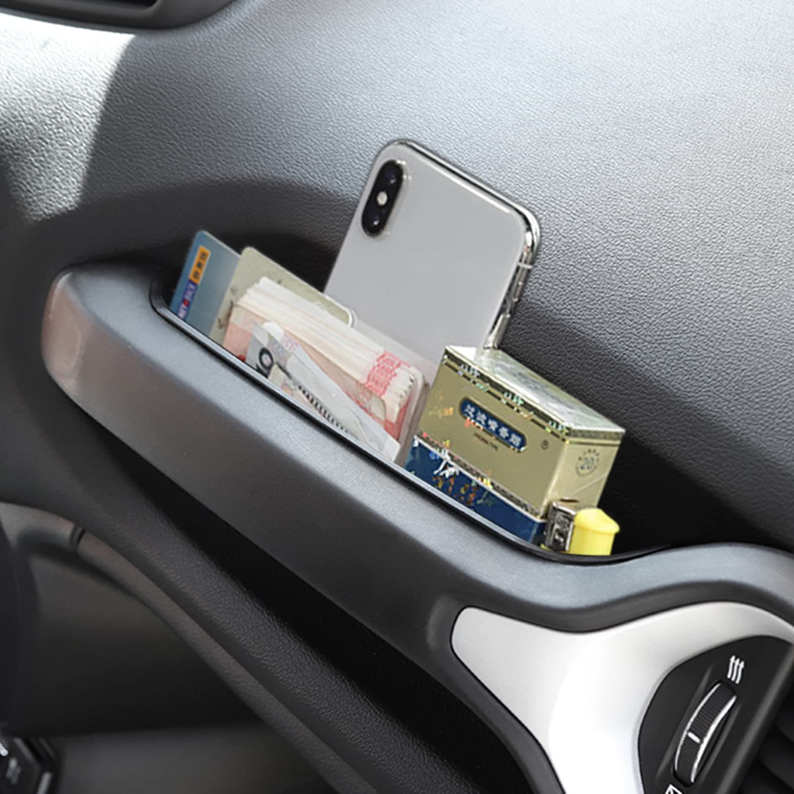 GrabTray Interior Storage Compatible with Jeep Renegade 2015-2025 Co-pilot Grab Bar Storage Tray Organizer Box Phone Holder Accessories with Rubber Pad