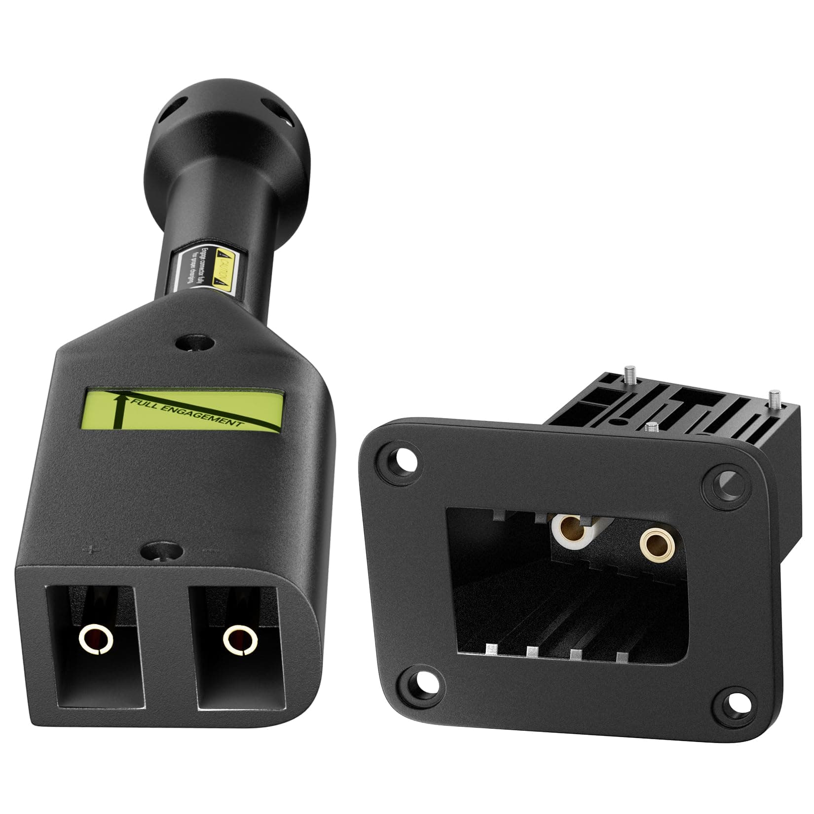 Drive-up EZGO TXT Medalist 36V PowerWise Charger Receptacle and W/Handle Plug, EZGO Charger Receptacle Fits EZGO TXT 1996-Up Electric Golf Cart, 73345-G01, 73063-G01