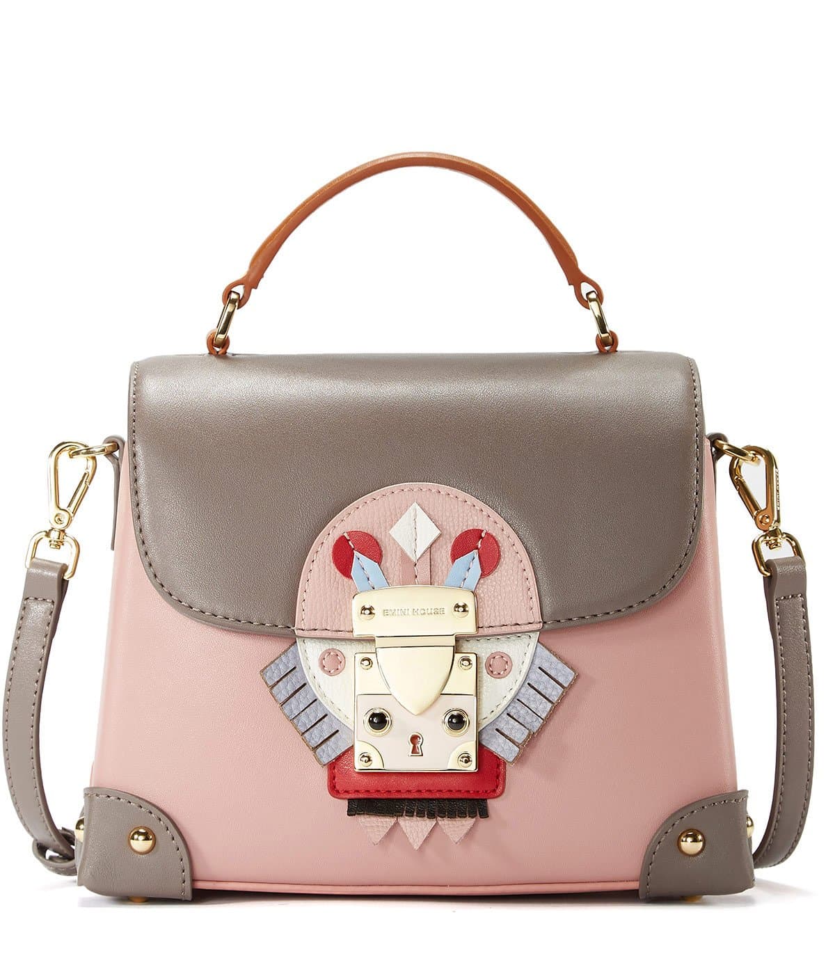 Influencer Niche Womens Handbags Indian Style Padlock Handbags for Women Shoulder Bag Chic Purses and Handbags Pink