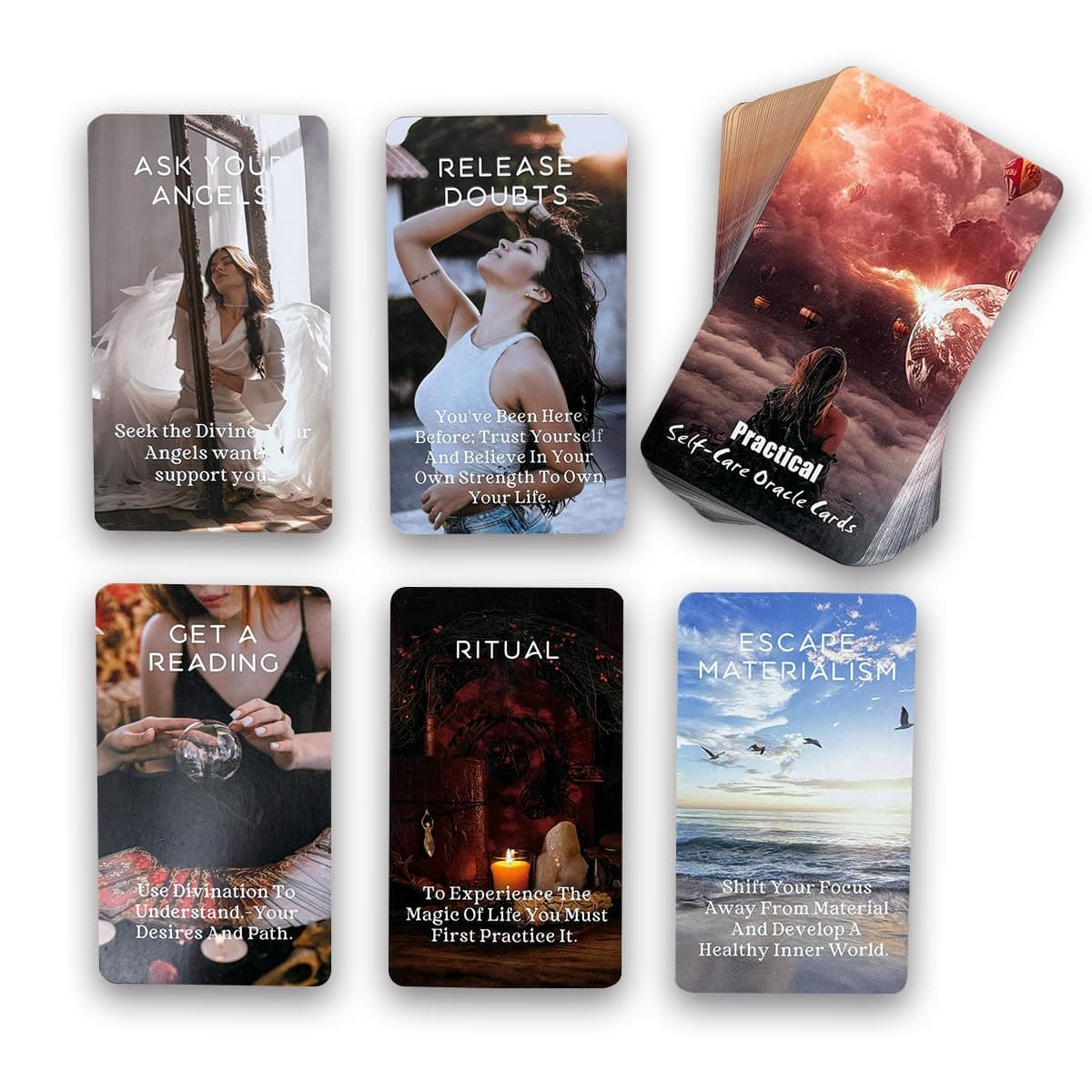 sishui Health Wellness Oracle Cards, Practical Self-Care Oracle Cards, Tarot Cards for Beginners, Help You Understand The Things You Need to Change About Yourself