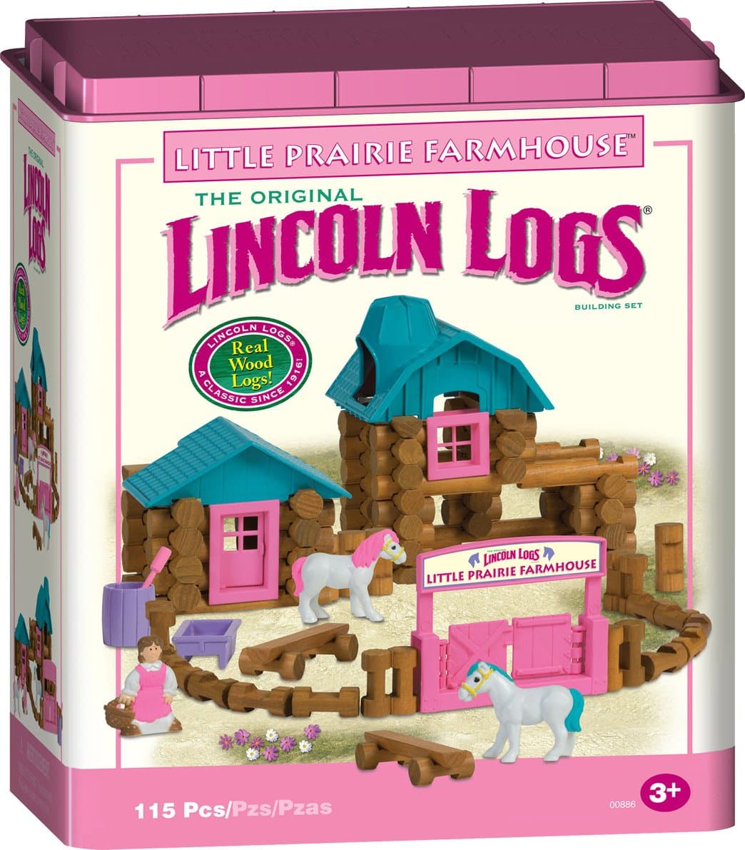 Lincoln Logs - Little Prairie Farmhouse - Pink