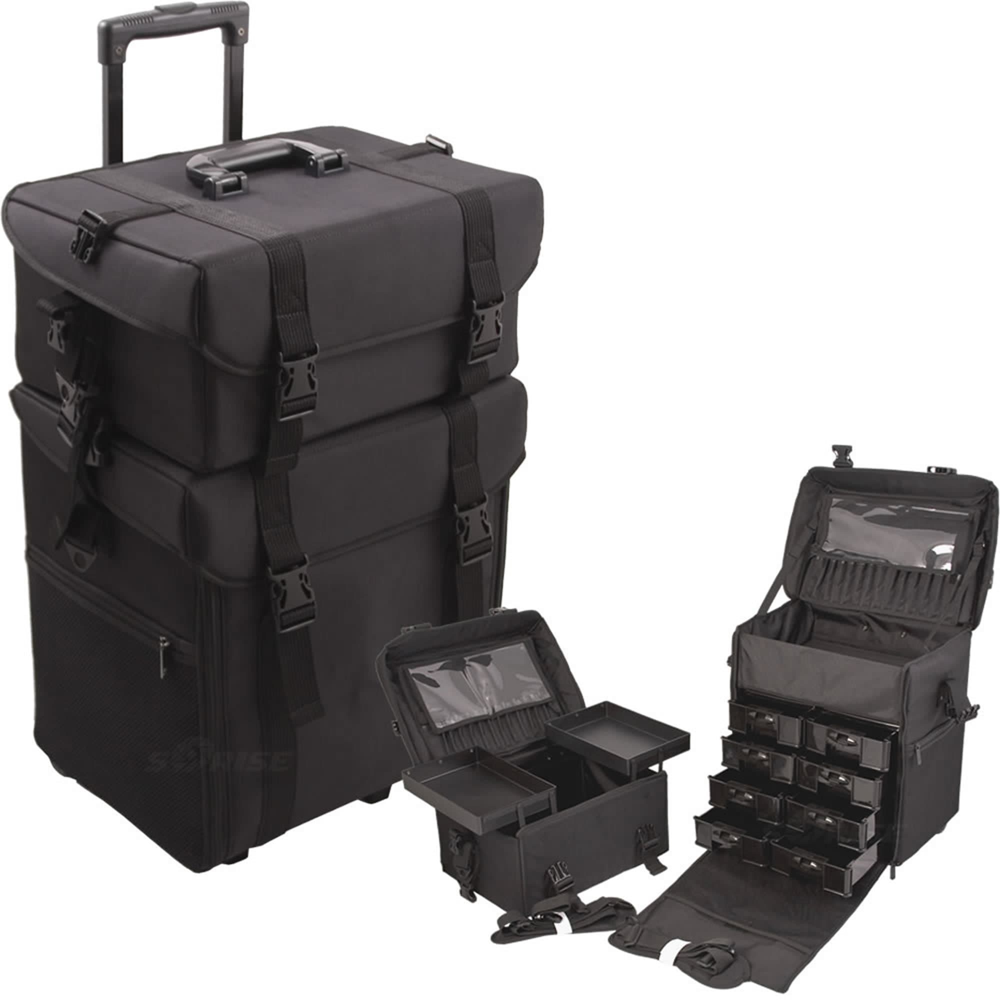 2 in 1 Soft Professional Rolling Train Cosmetic Makeup Case NR2