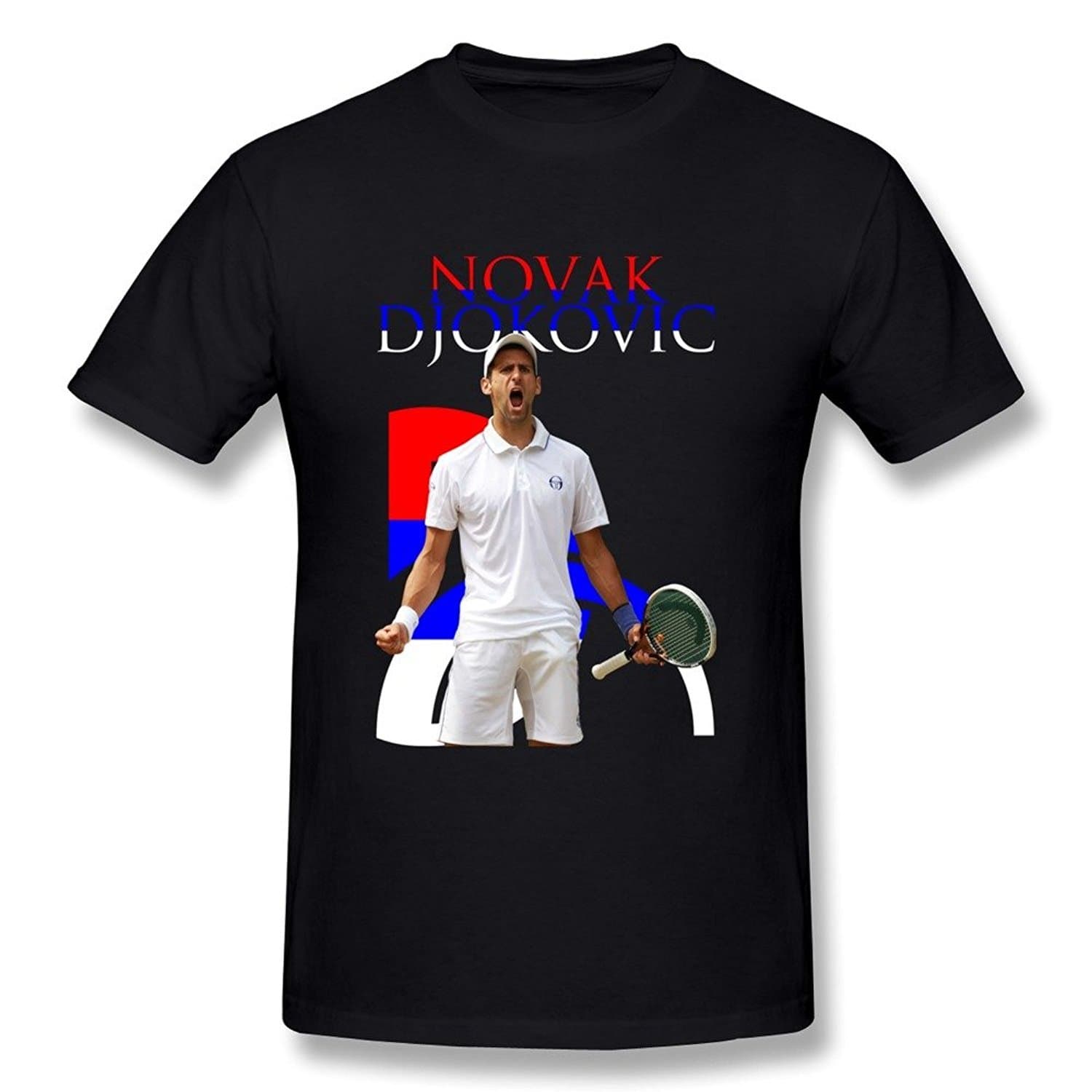 Zelura Men's 2015 U.S. Open Novak Djokovic T-shirts Black