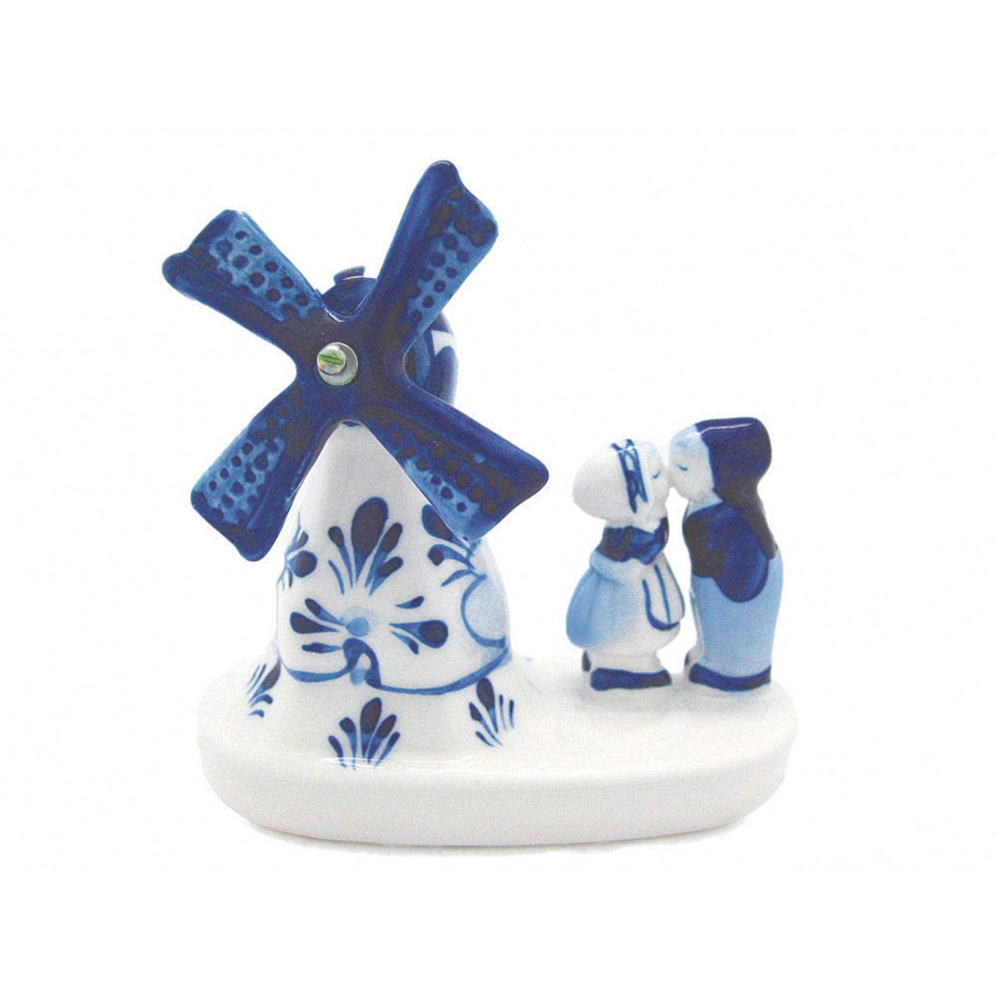 Essence of Europe Gifts E.H.G Windmill & Delft Kissing Couple 3"