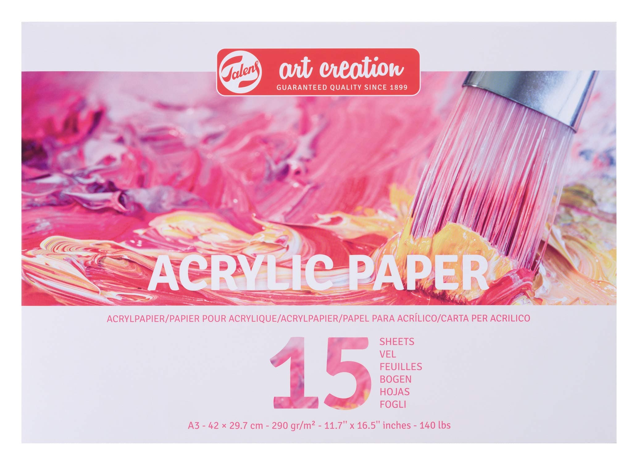 Talens Art CreationAcrylic Paper A3, 290G, 15 Pages (9316001M)