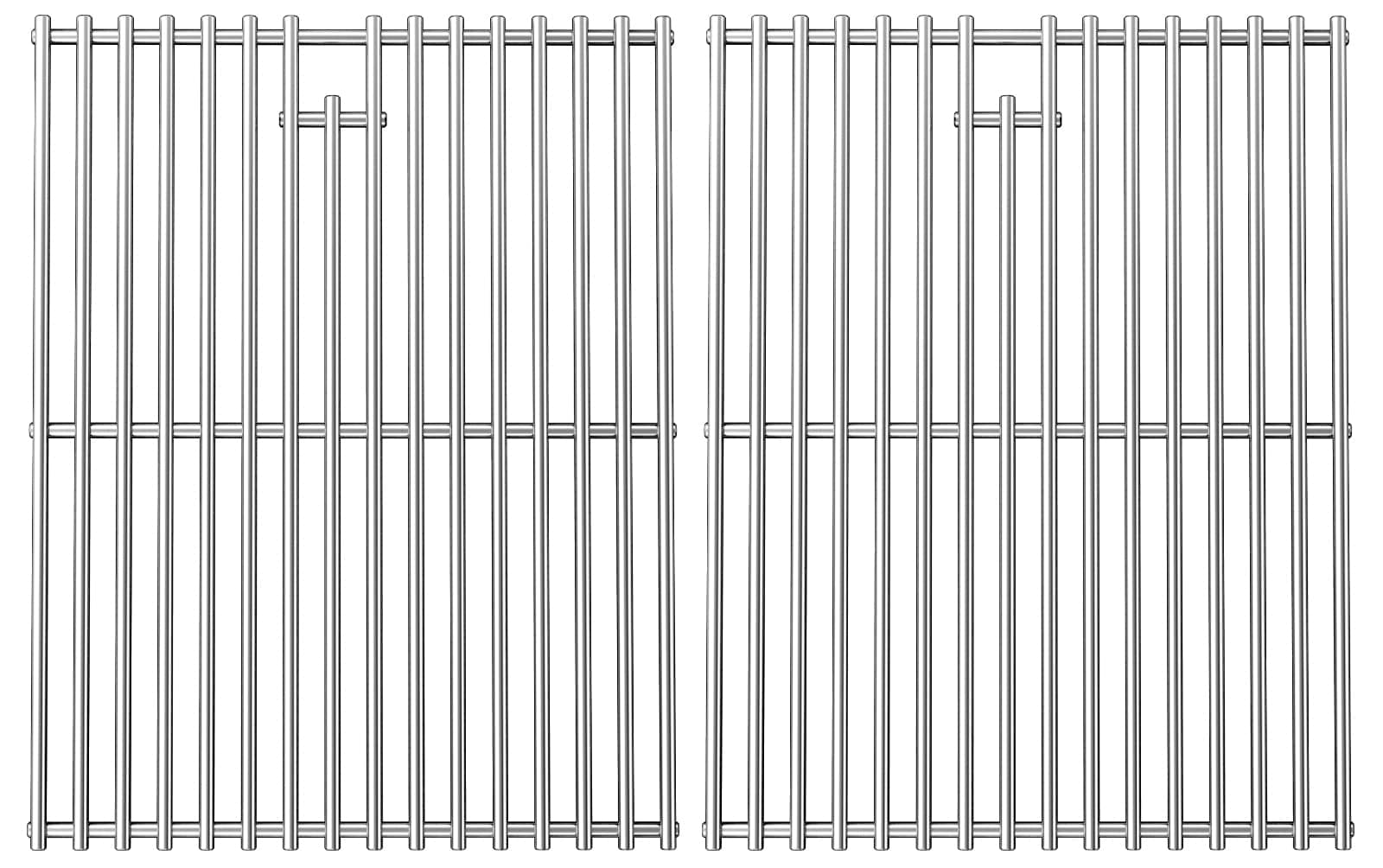 17 Inches Cooking Grates for Home Depot Nexgrill 720-0830H 720-0830D 720-0783E 720-0783C for Nexgrill Replacement Parts 4 Burner Gas Grill Grates Stainless Steel 2 Pack for 5 Burner