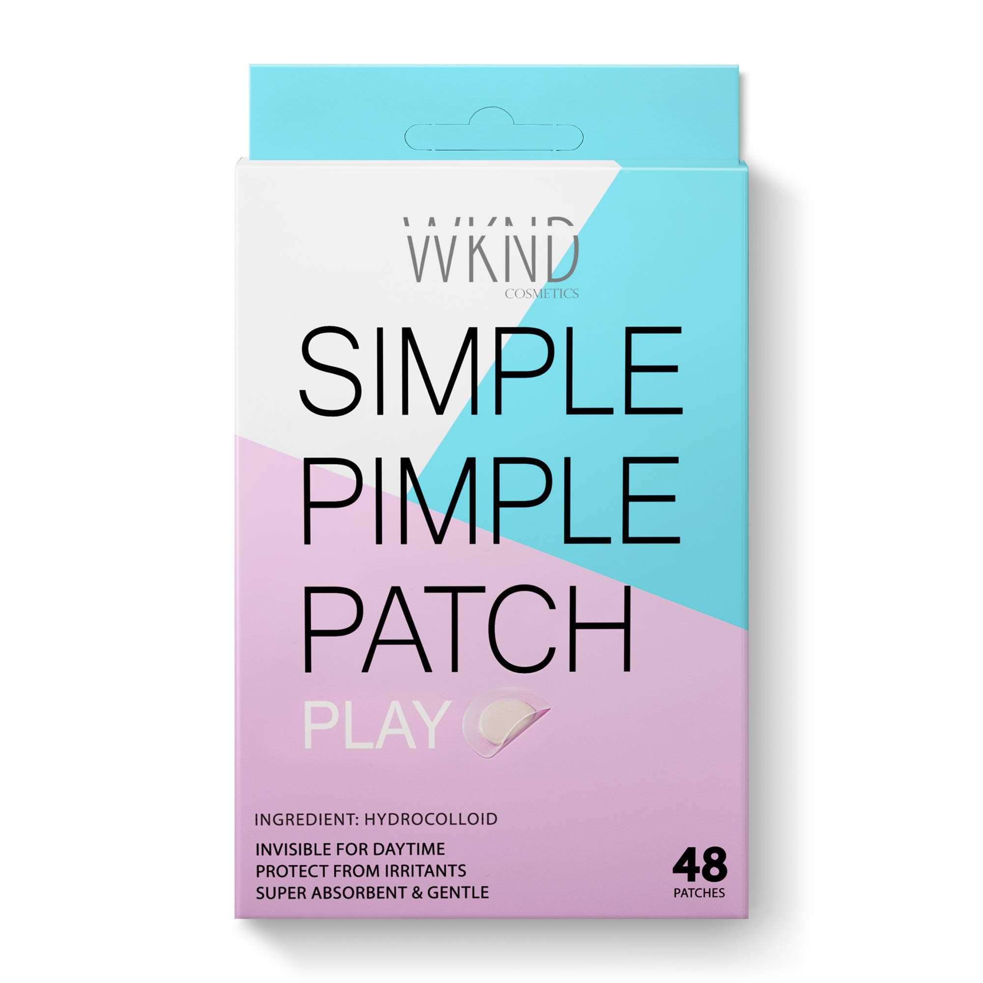 WKND COSMETICS Pimple Patches 48 Count - Hydrocolloid Acne Patches Facial Skin Care Products - Easy Peel, Fast Healing, Gentle Blemish Face Care Acne Dots & Zit Stickers - Play Zit Patch