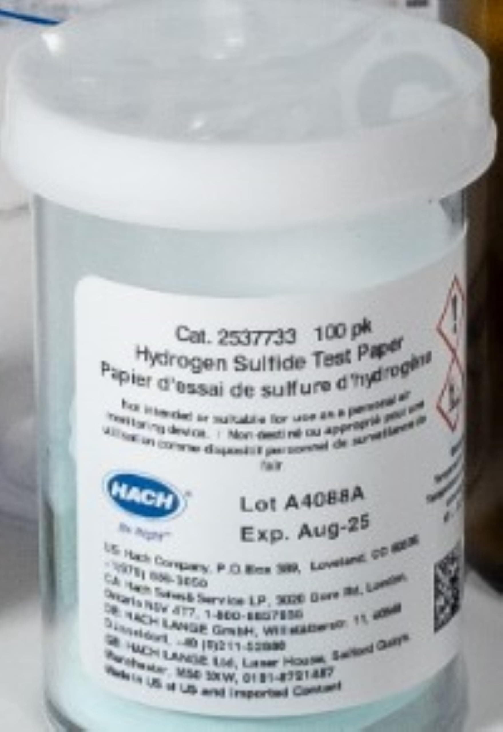 Hach Hydrogen Sulfide Paper, (Pack of 100), 2537733