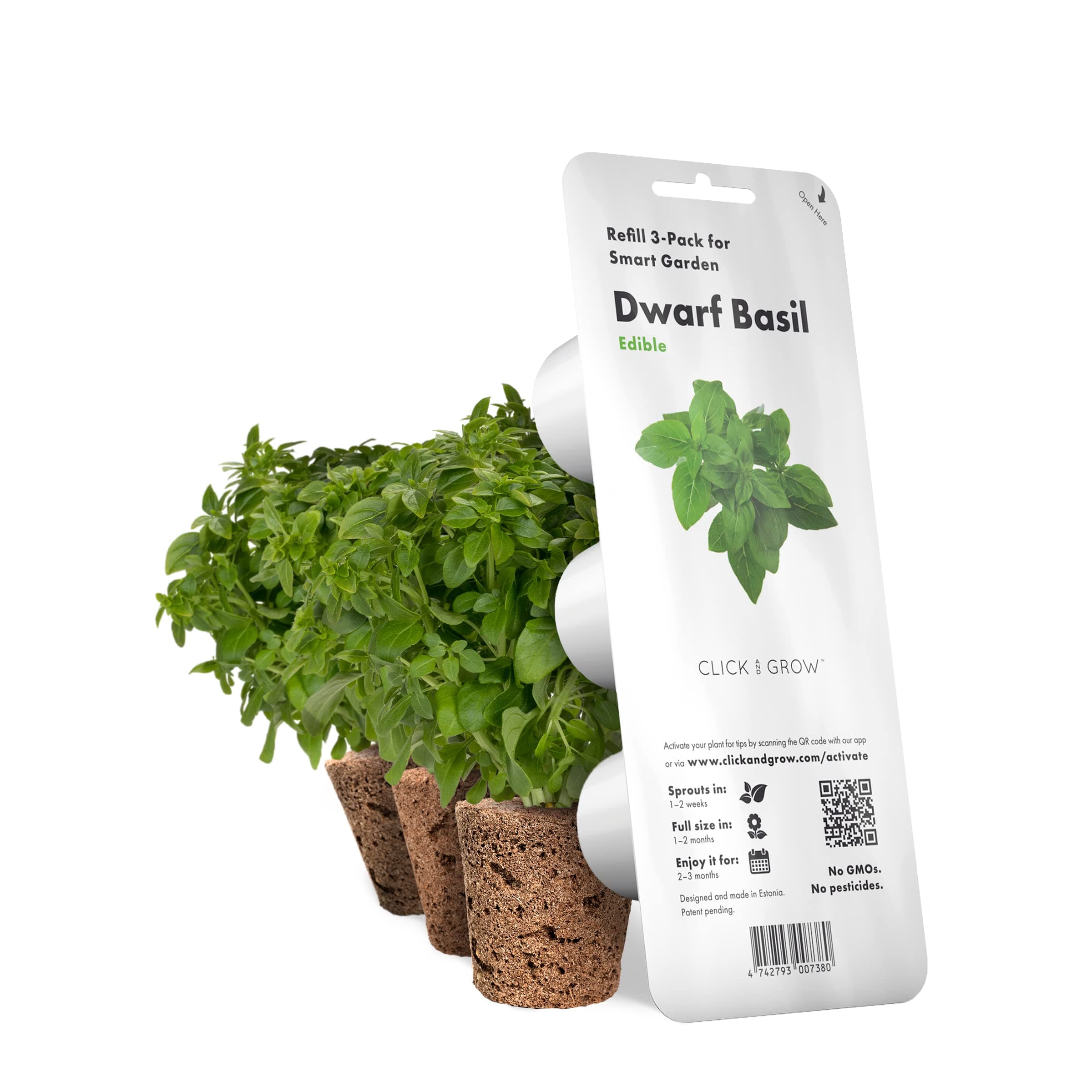 Click and Grow Smart Garden Dwarf Basil Plant Pods, 3-Pack