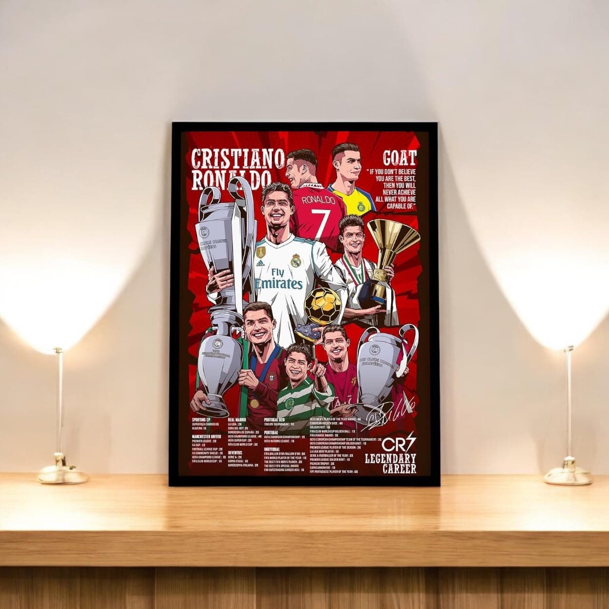 Legendary Career Framed Poster For Gifting/For Room Decor/For Football Fans