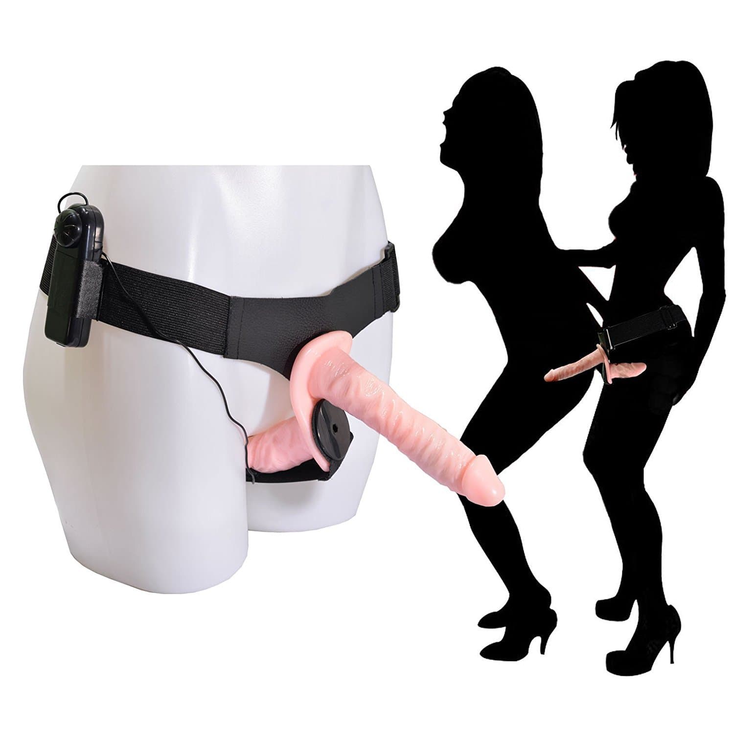 Flexible Strap On Harness Waist Adjustable Double Role Play - Beige