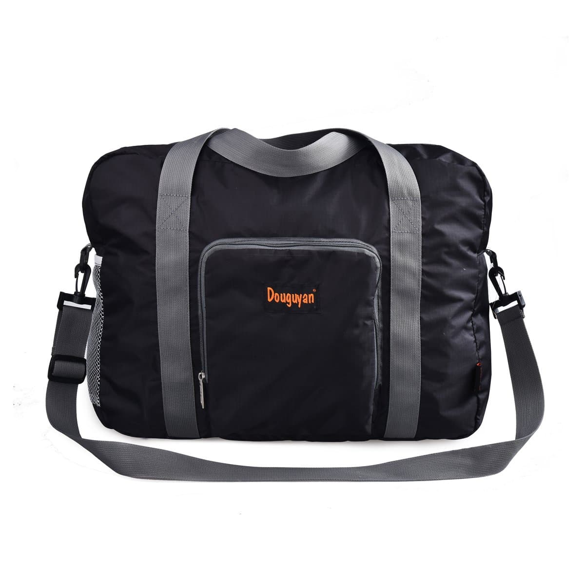 Mens and Womens Packable Duffel Bag Foldable Travel Gear Bag Luggage Bag Black G00255