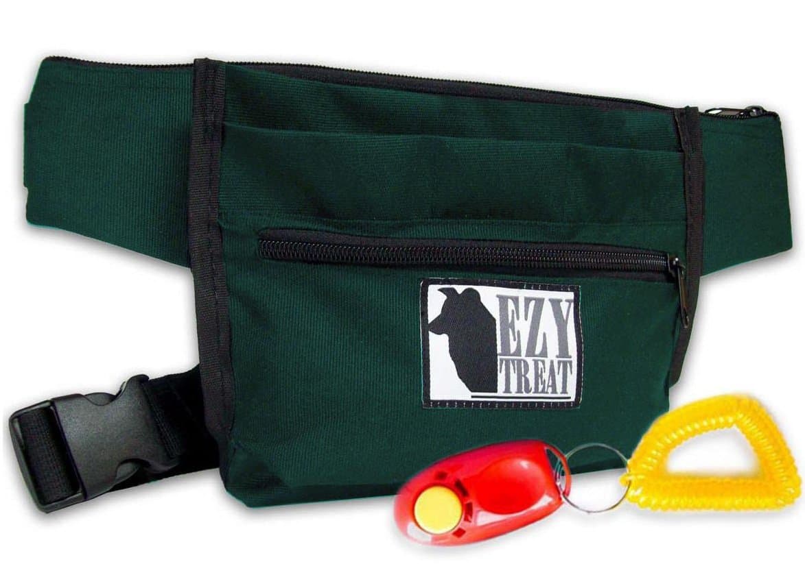 EZY TREAT6 - Magnetic Closure Treat Pouch - Quick Access to Dog Treats – Positive Reward Dog Training - Doggie Training Treats Pouch - Dog Treat Bags for Dog Trainers and Dog Walkers - Free Clicker