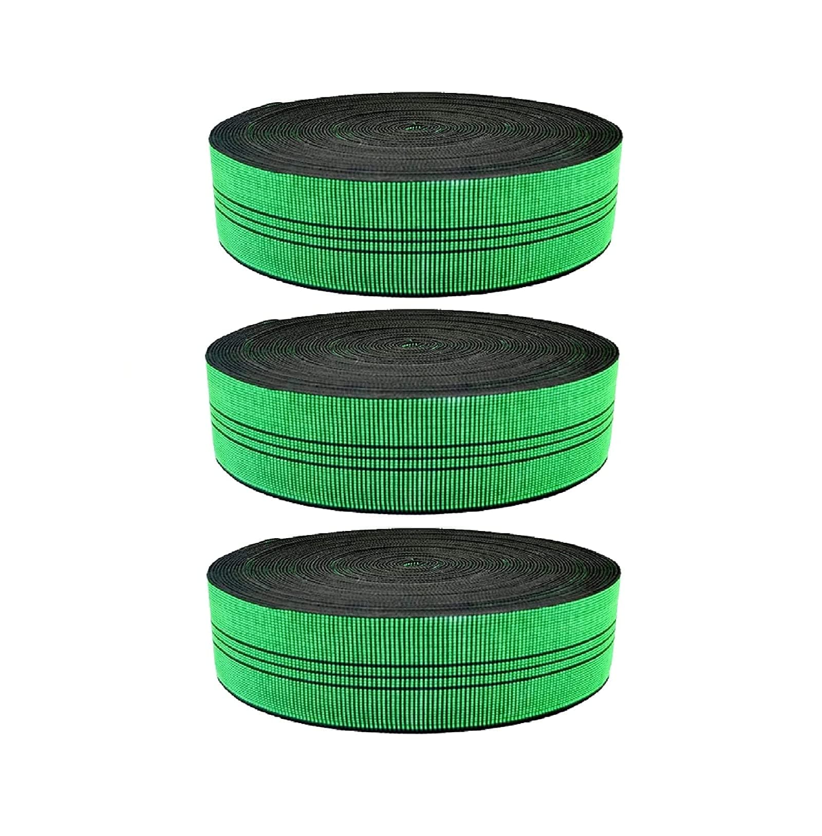 Furniture Elastic Webbing 1.5 Inch Upholstery DIY Sofa Couch Sitting Belt Replacement Upholstery Modification Elastic Belt 8 Meter Green 3 Pcs