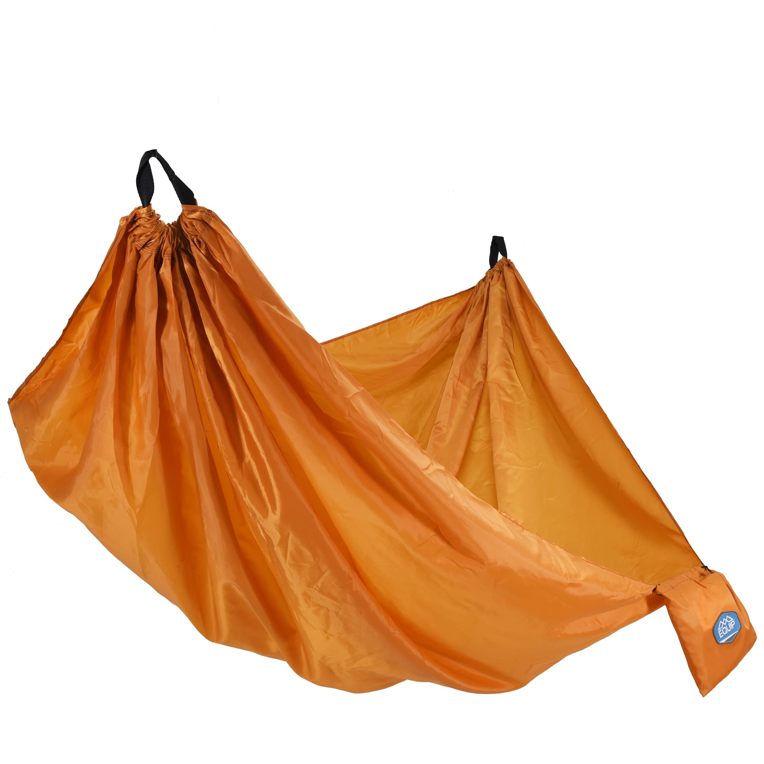 Equip Outdoors Portable Camping Hammock, Hanging Kit Included, One Person Recycled Fabric Hammock, Turmeric Yellow