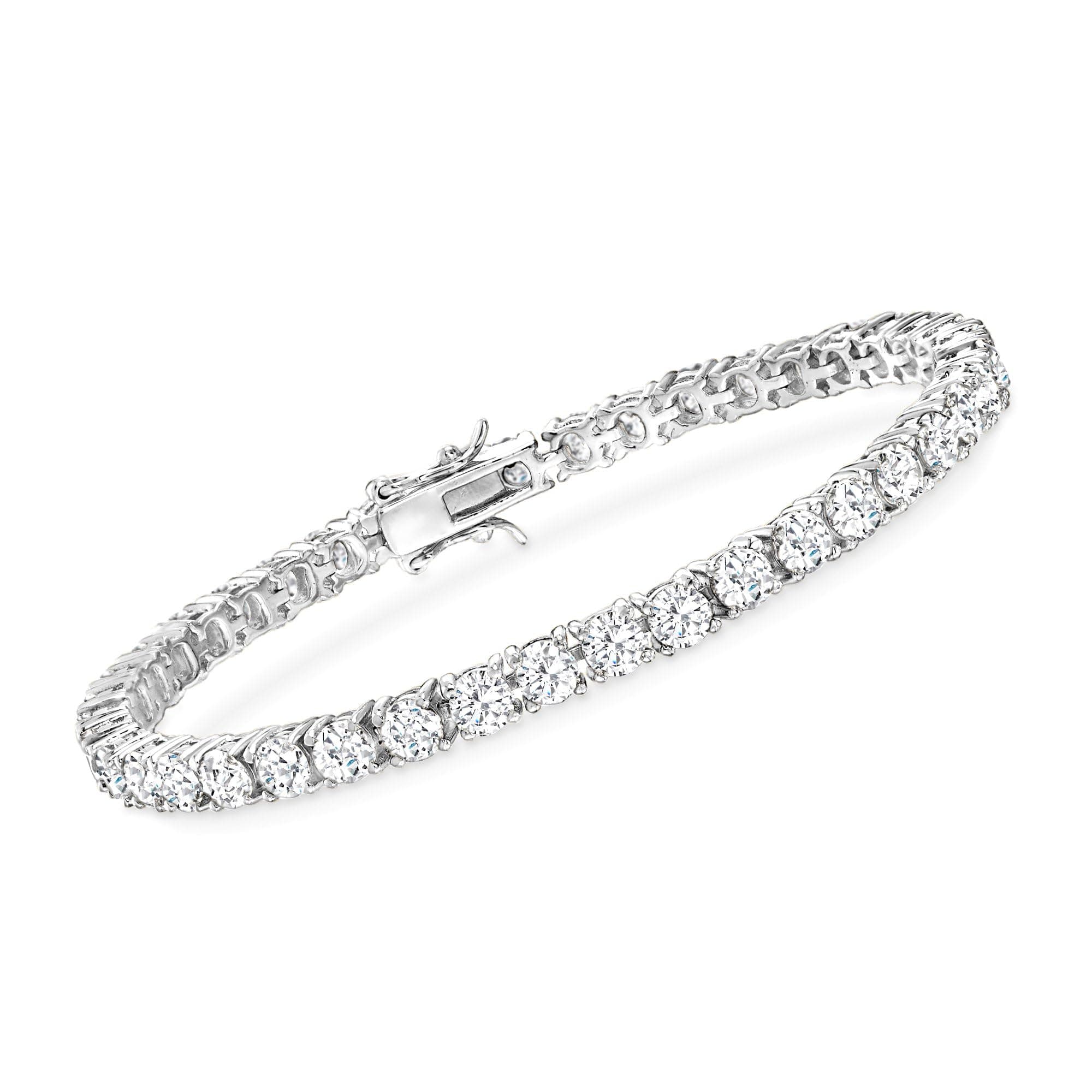10.00 ct. t.w. CZ Tennis Bracelet in Sterling Silver