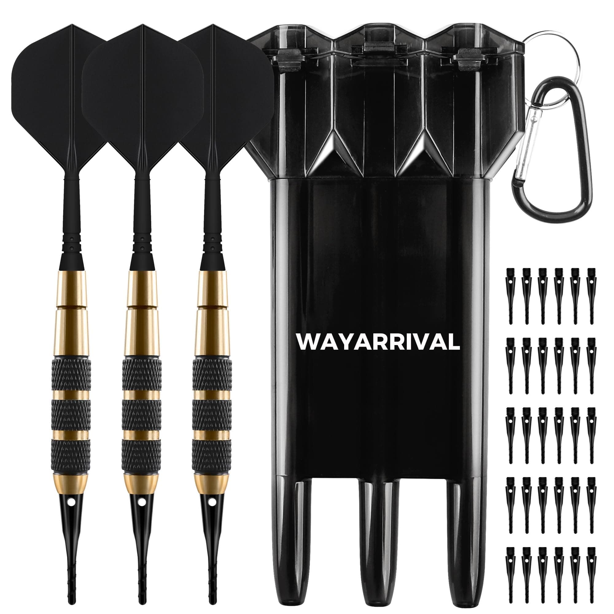 Sponsored Ad – 18 Gram Soft Tip Darts Set,Brass Barrel,Integrated Dart Shaft and Flight, 30 Plastic Tips, Dart Case