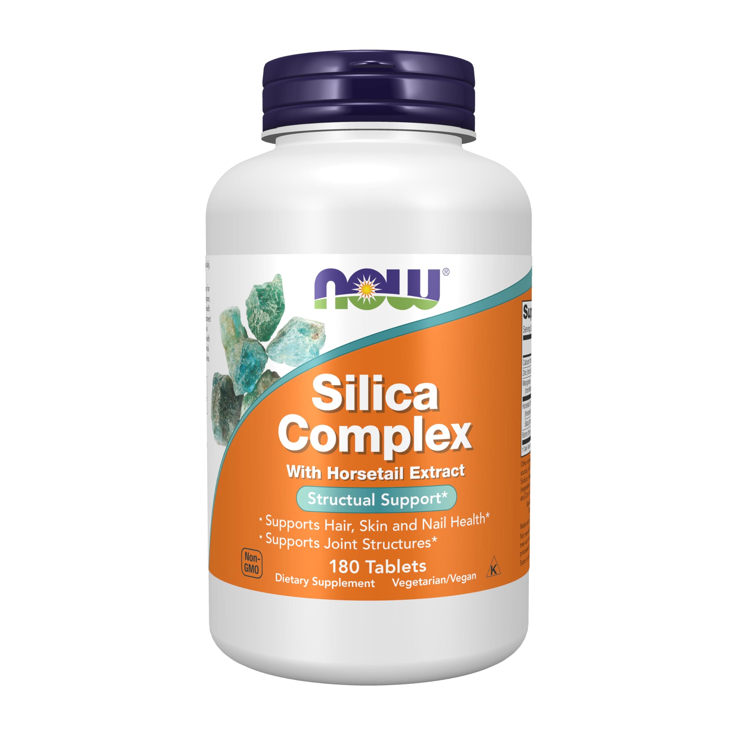 NOW Foods Supplements, Silica Complex with Horsetail Extract, Supports Hair, Skin and Nail Health*, Structural Support*, 180 Tablets