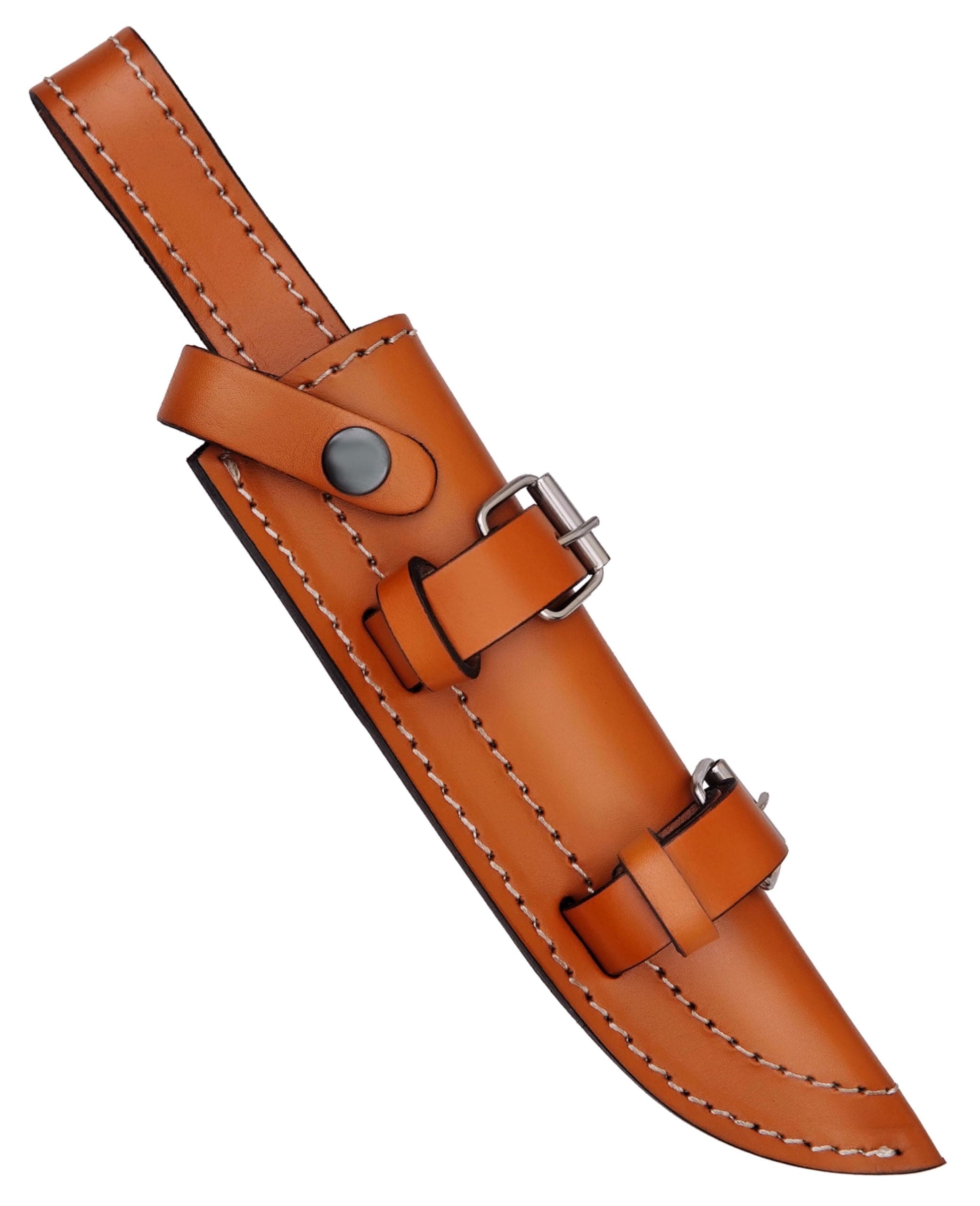 TOP GRAIN Leather Knife Sheaths for Fixed Blade Knives, Leather Knife Sheath for Belt, Leather Knife Holster Belt Knife Holder, Vertical Knife Sheath for Belt No:75