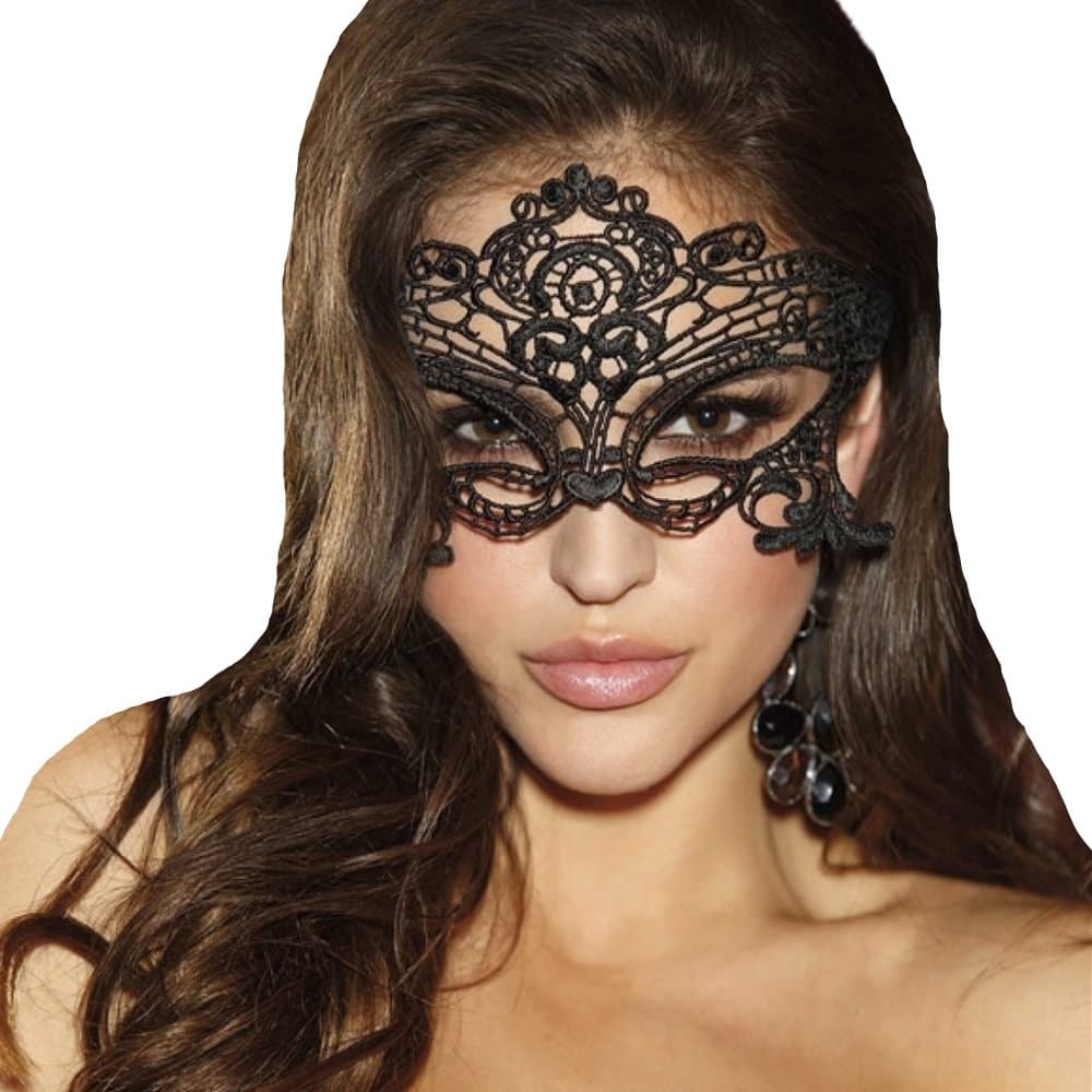 Luxury Sexy Lace Eyemask for Masquerade Party Costume Masquerade Mask for Women (Sexy - Black)