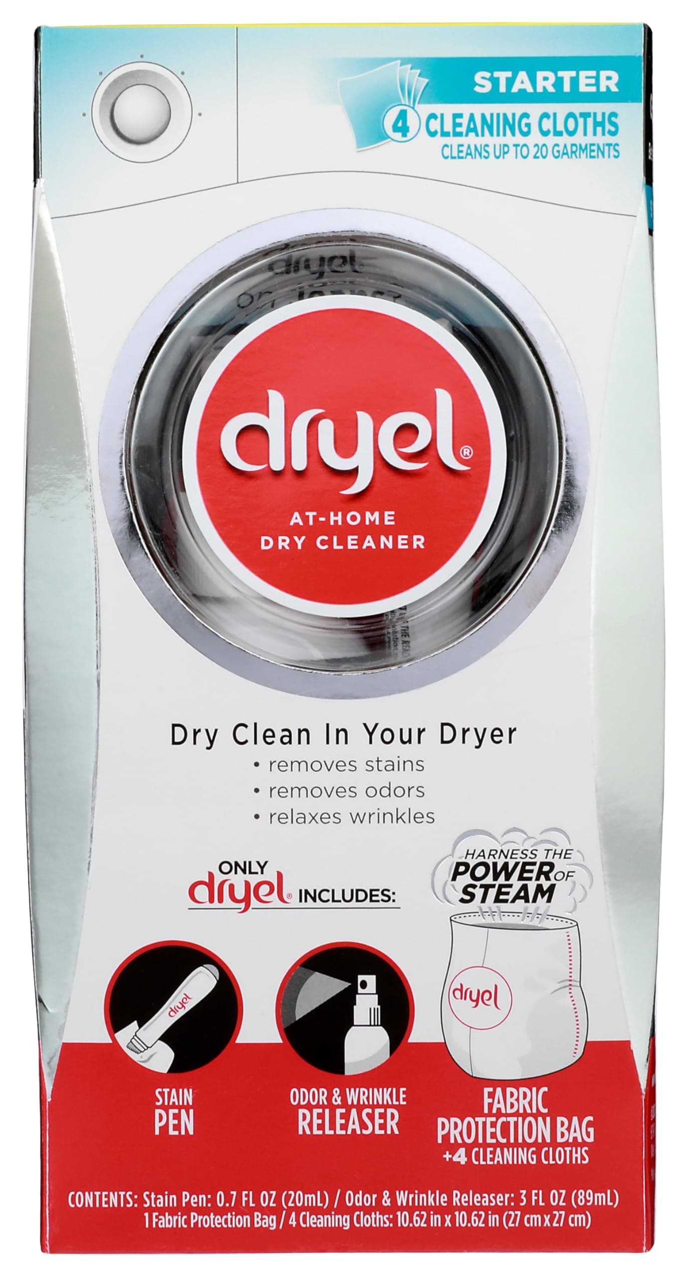 Dryel At-Home Dry Cleaning Starter Kit With Bag, Breeze Clean Scent 1 kit