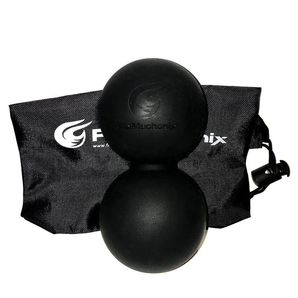 FloMechanix Double Lacrosse Ball Peanut Massage Ball - Perfect Density for Thoracic Spine Mobility, Myofascial & Trigger Point Therapy, Deep Tissue Self Massage - WODs, Yoga, Crossfit, Pilates