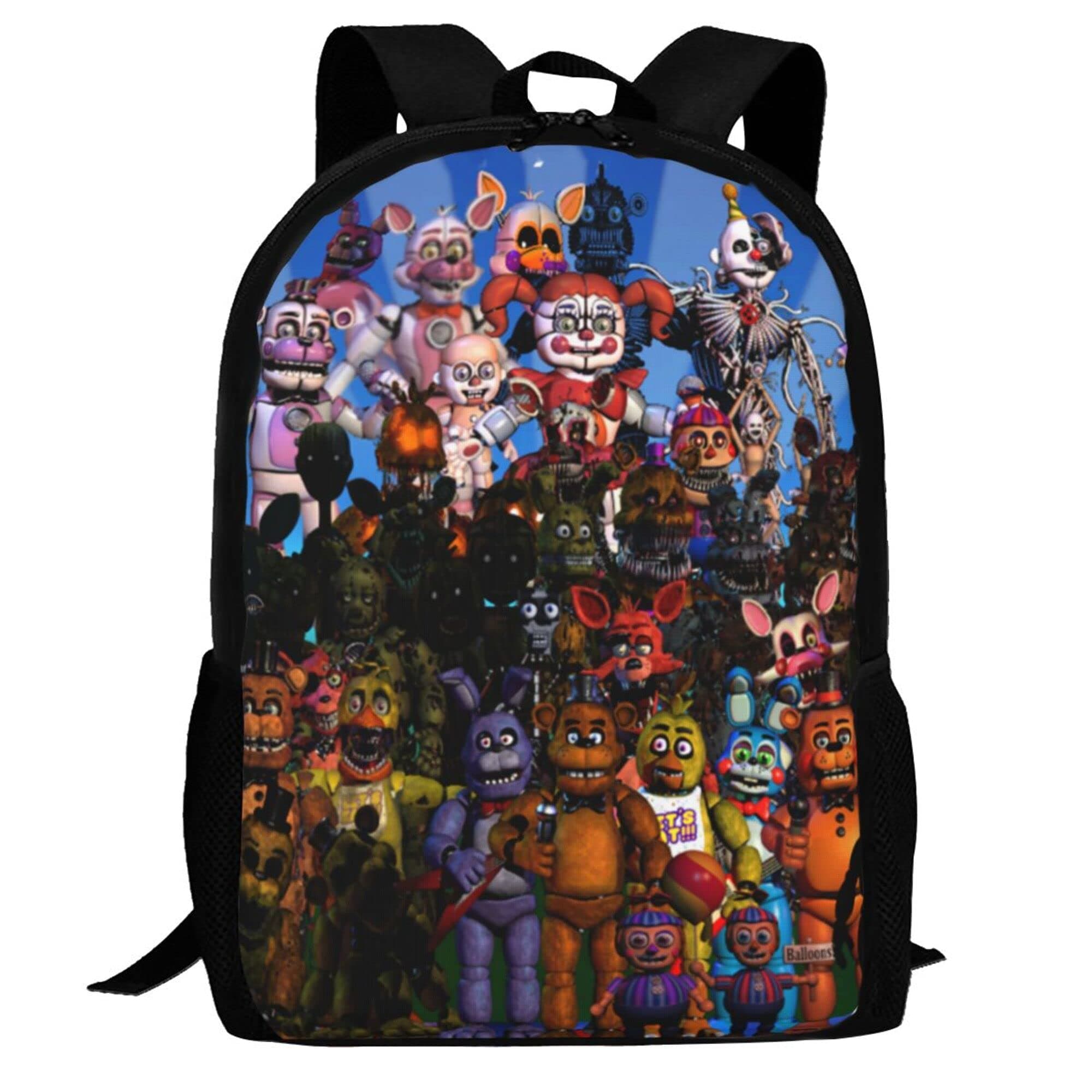 17inch five night at freddys Backpack Teen Laptop Backpack Large Capacity Shoulder Bag For Boys/Girls