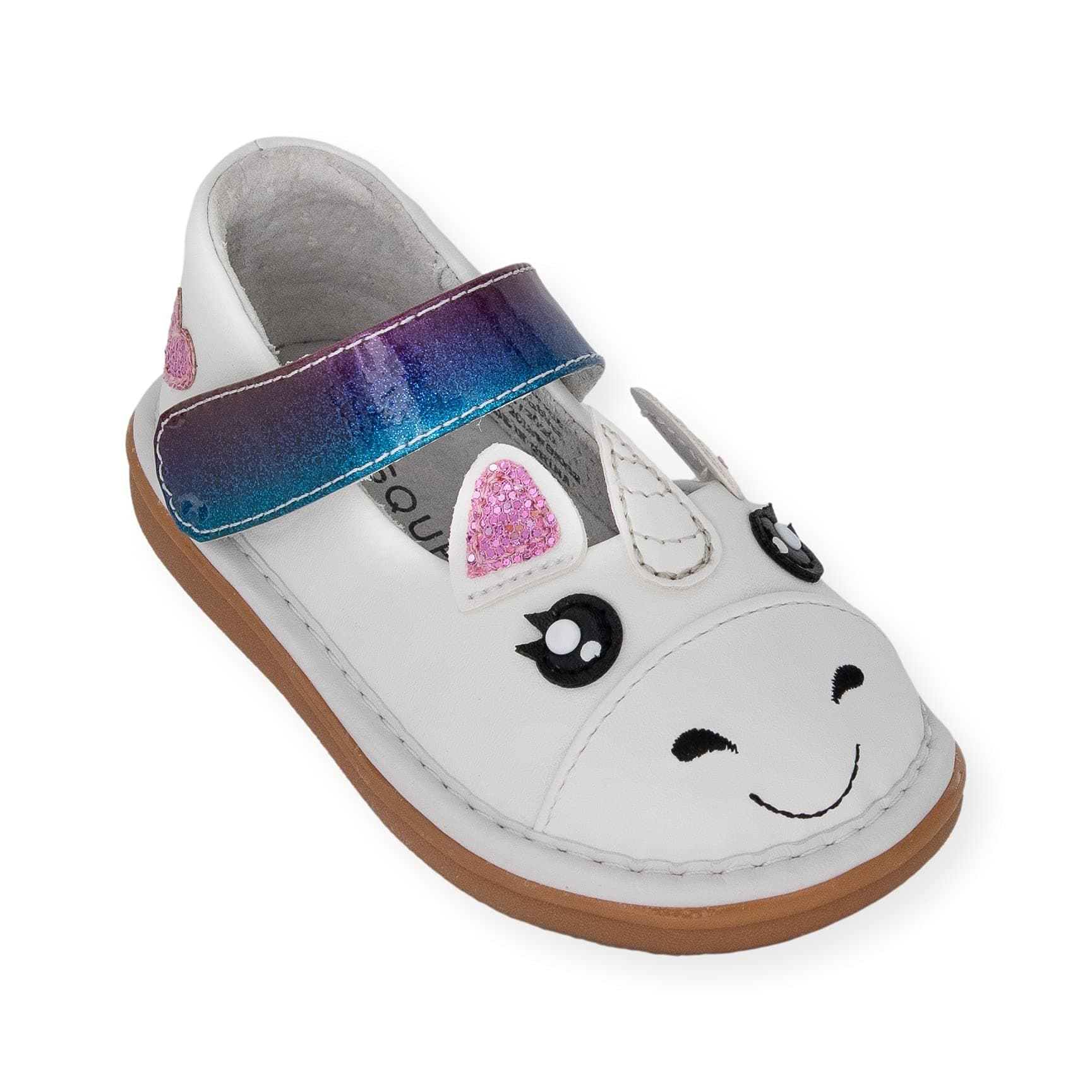 Wee Squeak Girls Animal Toddler Squeaky Shoes with Removable Squeaker