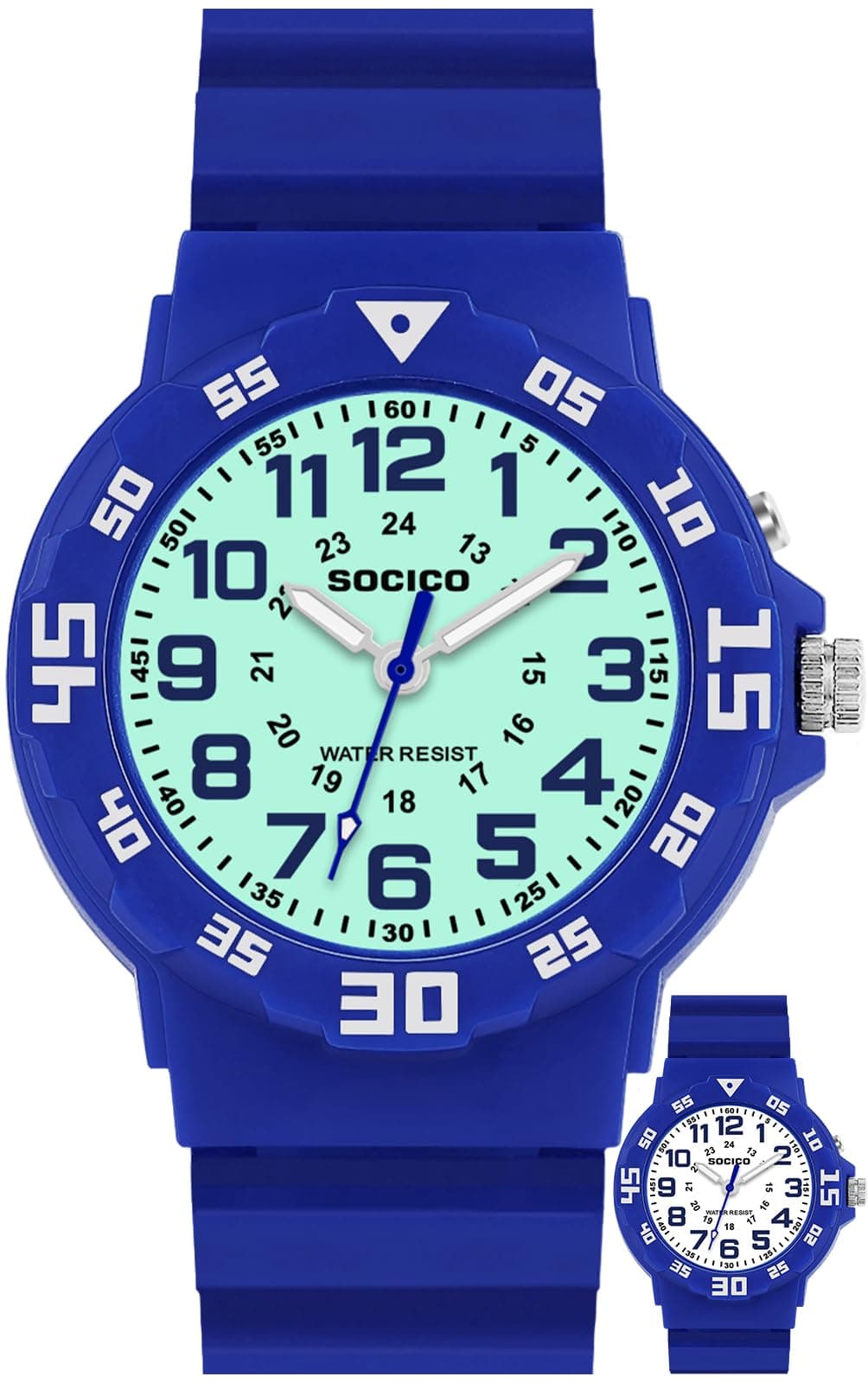 Kids Analog Watch with Light for Boys Girls Waterproof Time Teaching Watch with Soft Band Learning Time Wrist Watch Easy to Read for Children Great Gifts