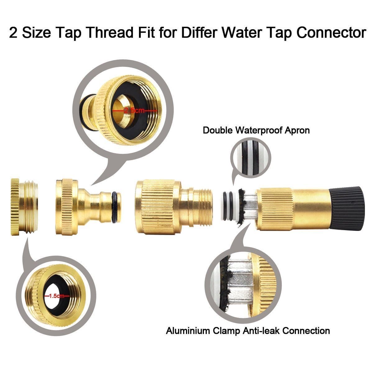 Hose Pipe Lusanity Stronger Double Latex Inner Tube Garden Hose Solid Brass Prevent Leaking Strongest Expandable (With Valve) Garden Water Hose with Extra Strength Fabric and Professiona (75FT)