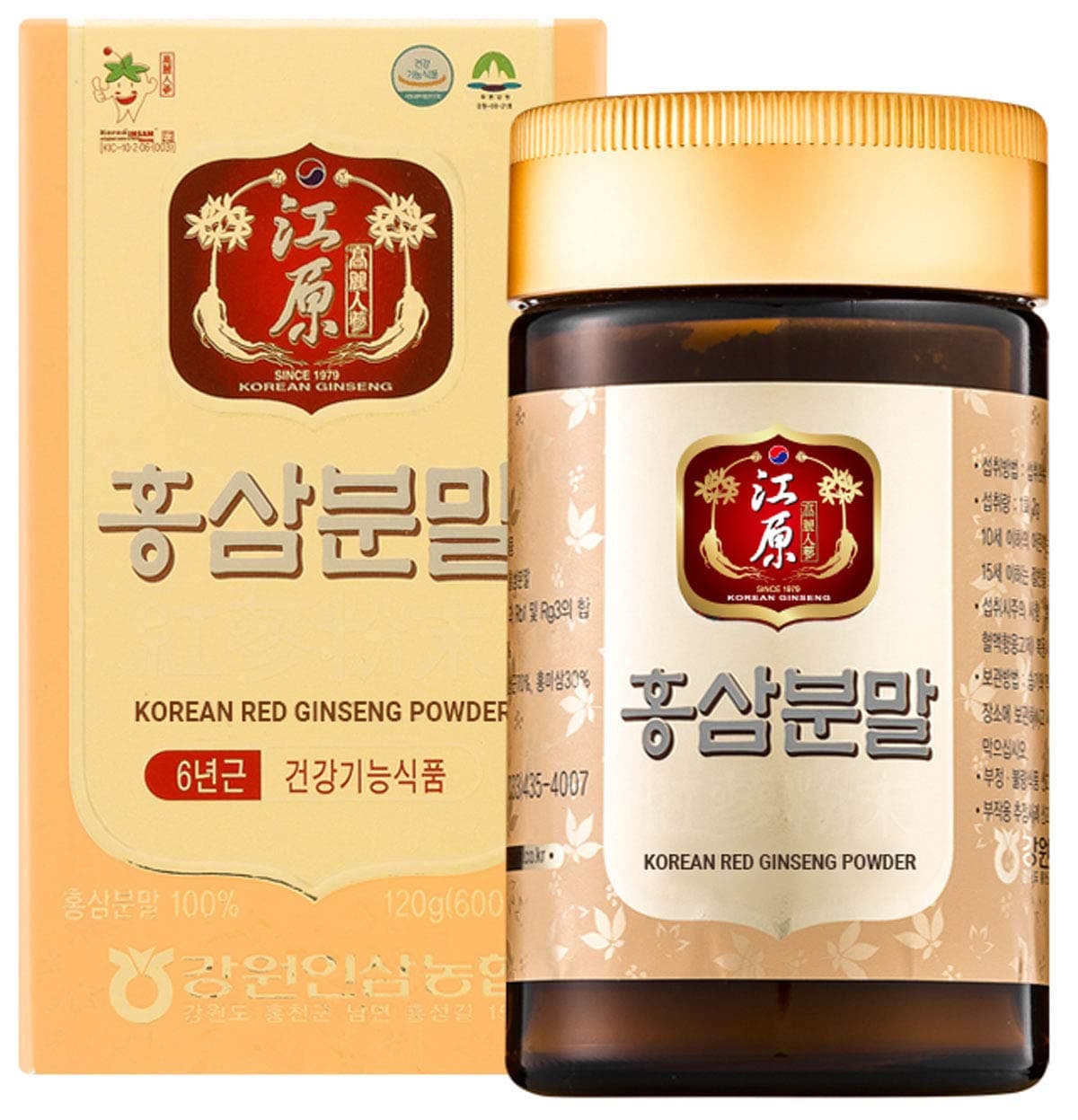 Gangwoninsam] Korean Red Ginseng Powder – Contains 100% 6 Year Korean Red Ginseng Powder, Korean Food, 120g / 4.23 fl. oz (120g)