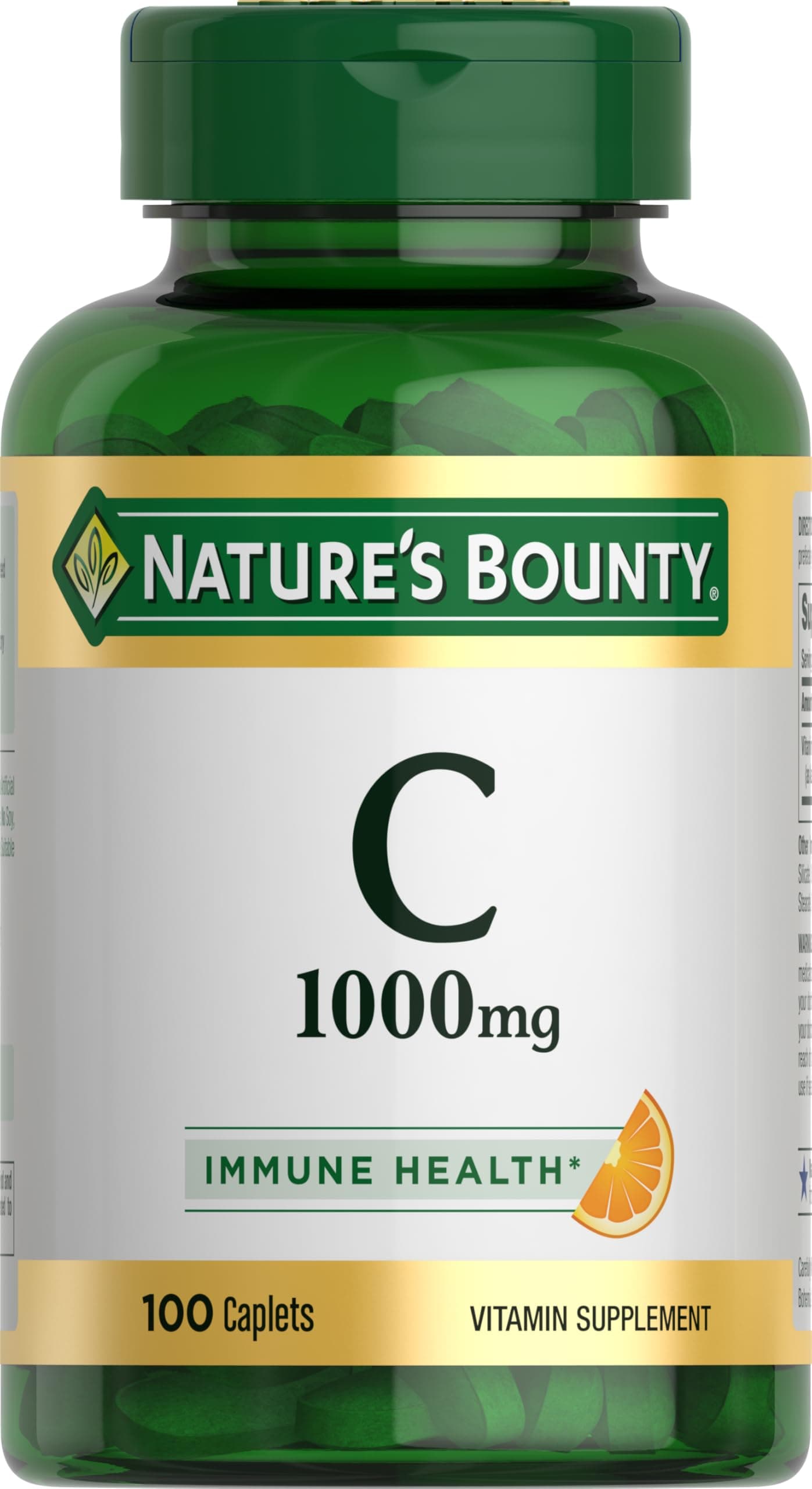 Nature’s Bounty Vitamin C 1000mg, Immune Support Supplement, Powerful Antioxidant, 1 Pack, 100 Caplets