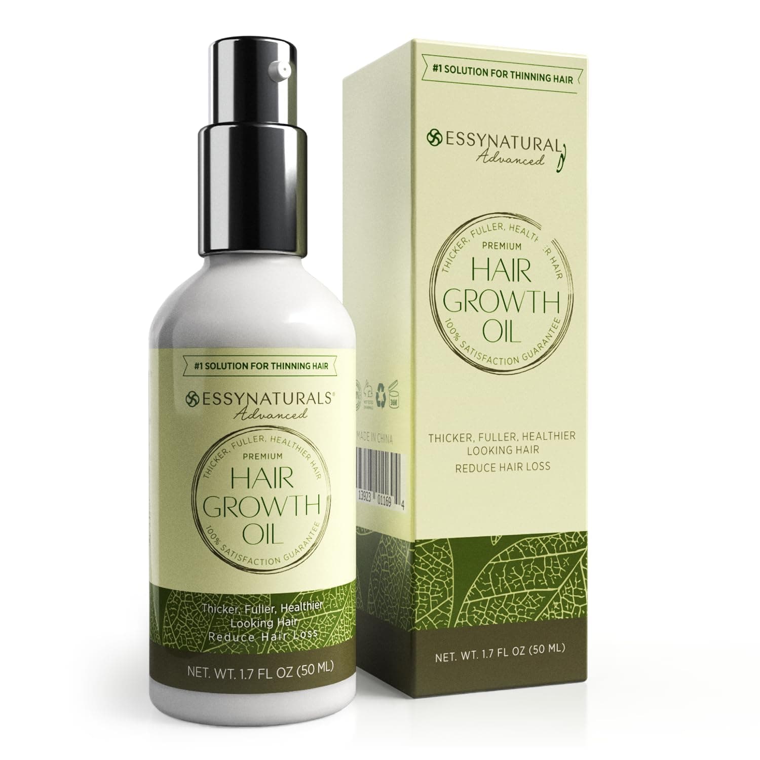 Essynaturals Hair Growth Oil with Biotin - Caffeine and Castor Oil for Fuller, Thicker, Longer Hair