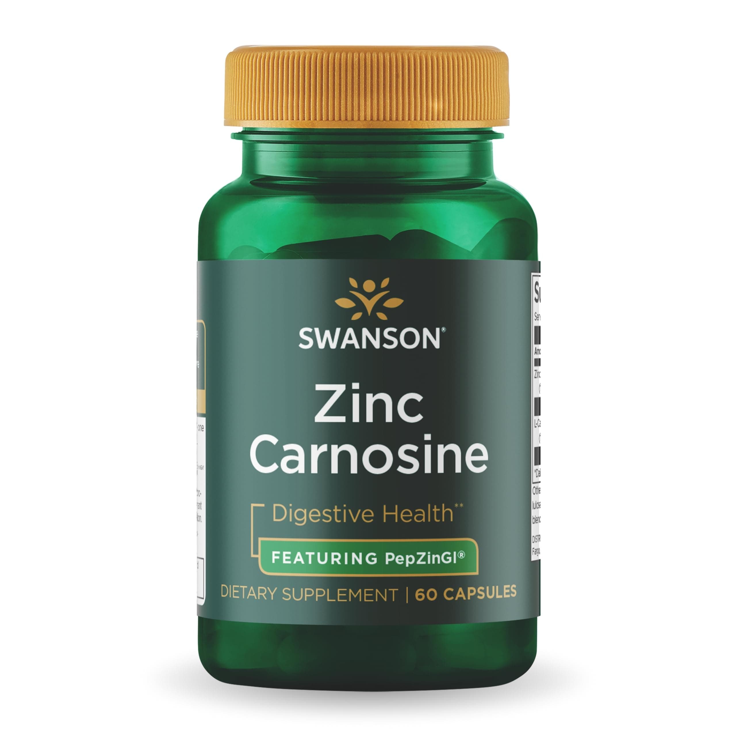 Swanson Ultra Zinc Carnosine (Pepzin Gi) 60 Capsules