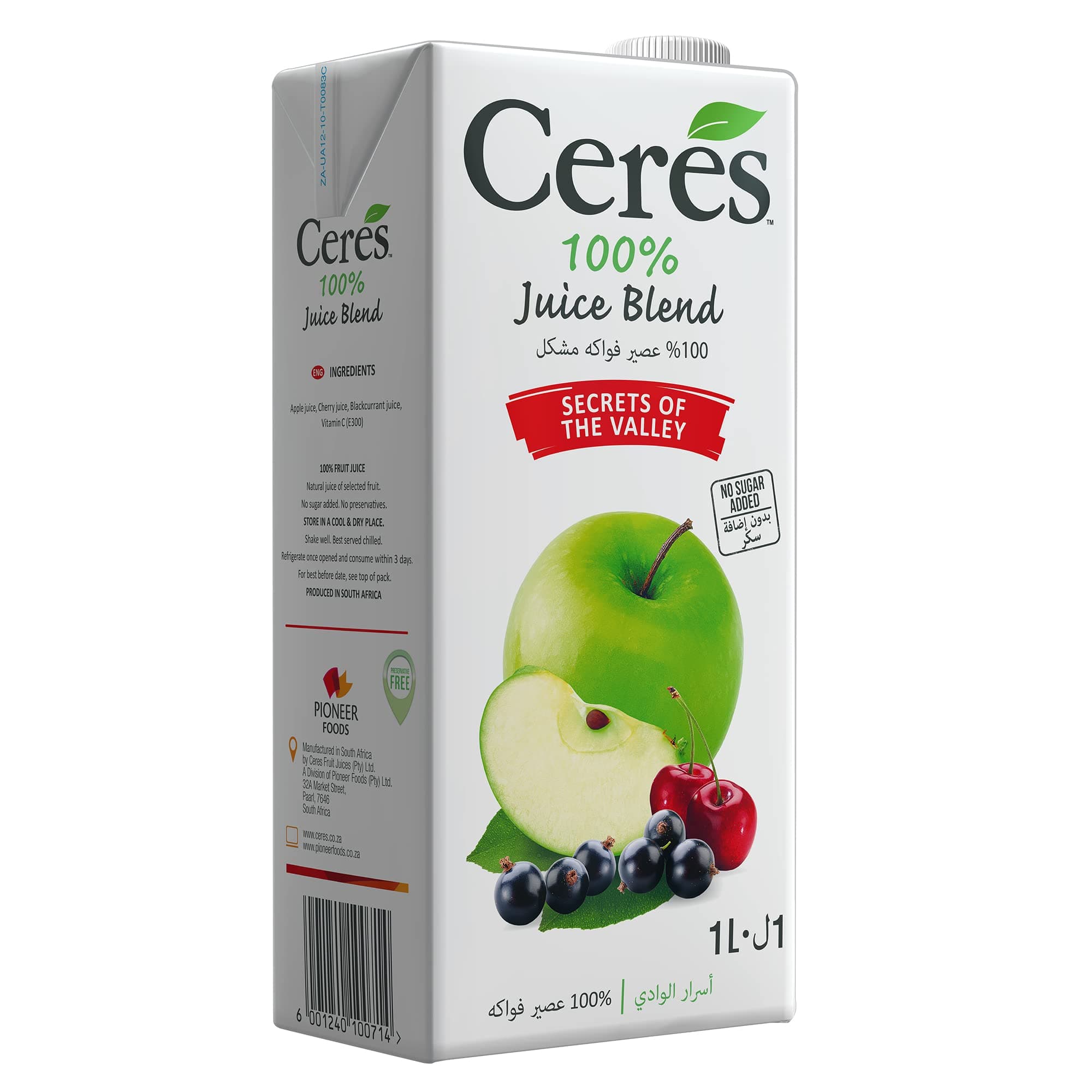 Ceres Secrets of the Valley Fruit Juice No Sugar Added, 33.81 fl oz ℮ 1000 ml