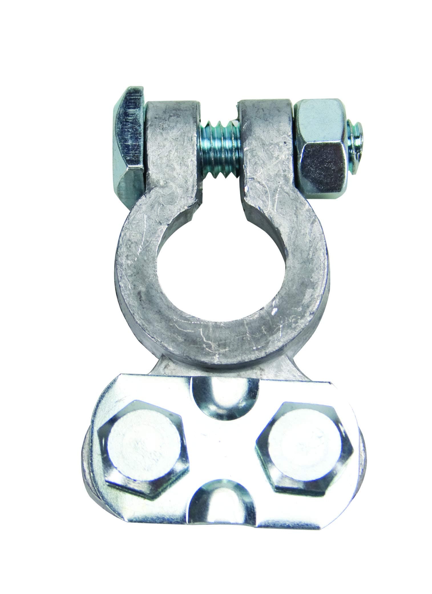 Uriah Products UV003660 2-AWG to 4/0 Cable Top-Post Battery Terminal, 1-1/8", Silver