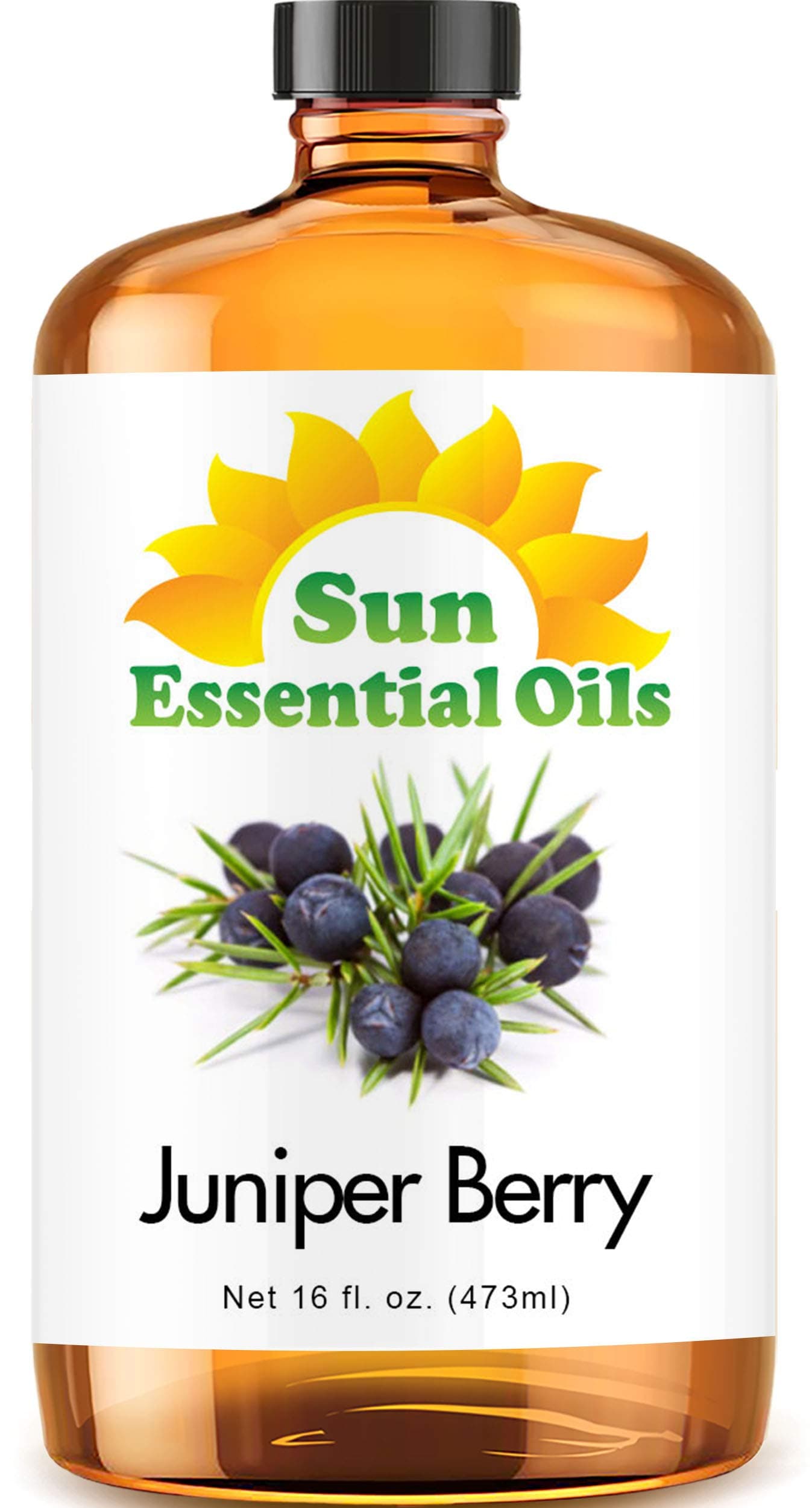 Sun Essential Oils Juniper Berry Essential Oil 16oz for Aromatherapy, Diffuser, Calming, Skin, Sleep