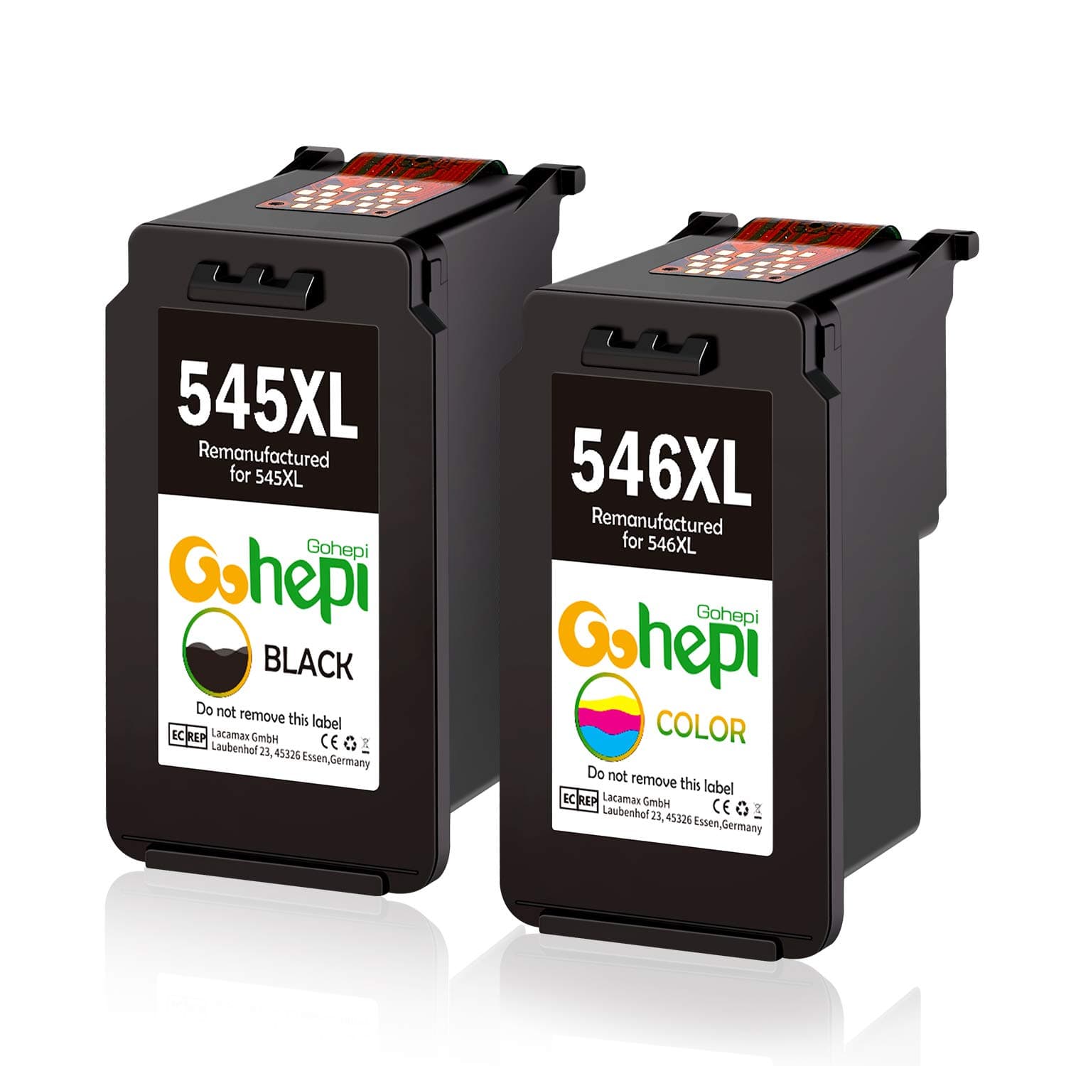 Gohepi Replacement for Canon PG-545XL CL-546XL Ink Cartridges PG545 CL546 Compatible for Canon Pixma MG2550 MG2550S TS3150 MX495 MG3050 MG2950 MG2450 MG3053 MG3051 ip2850 TS3151 (1 Black, 1 Color)