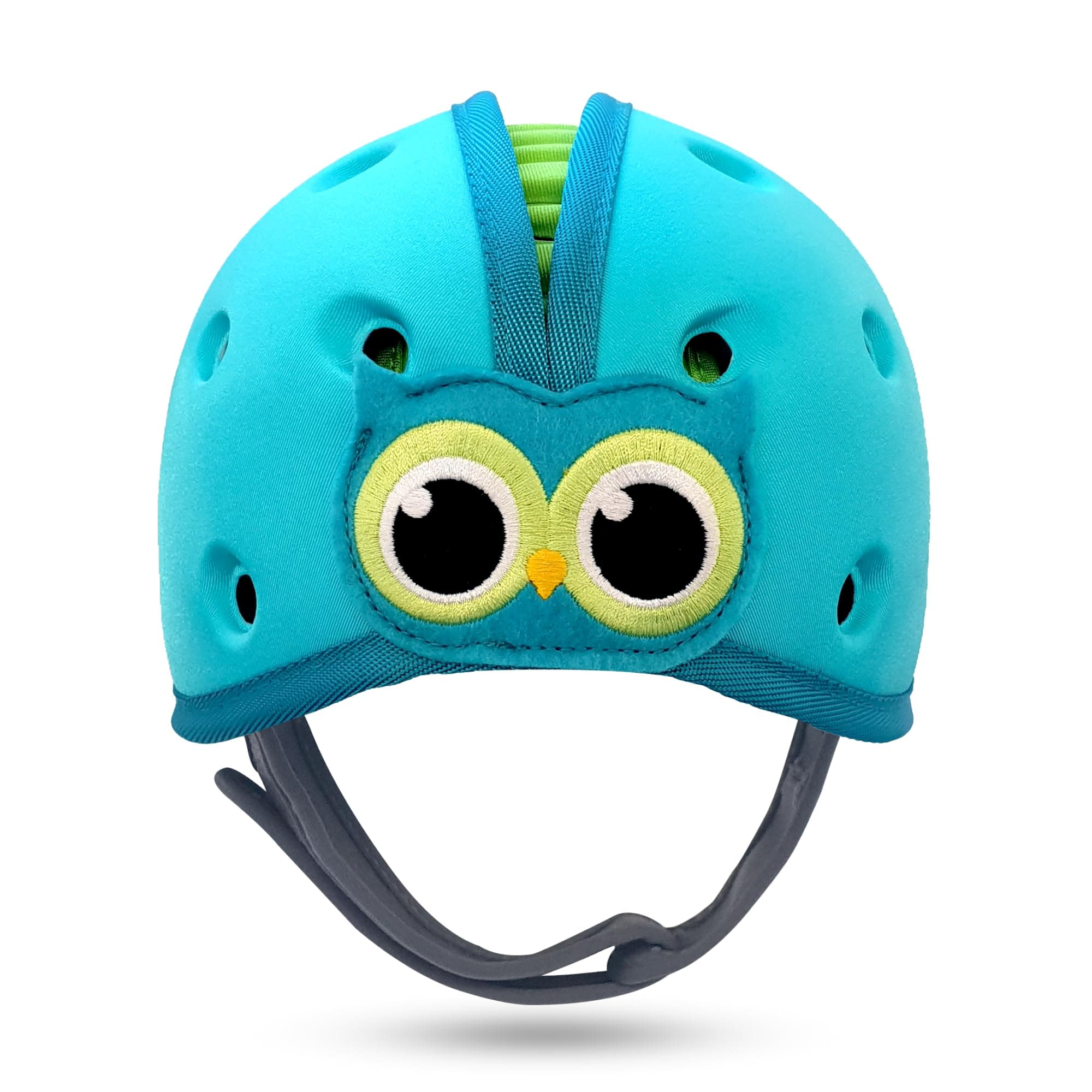 SafeheadBABY Soft Baby Head Protector Helmet for Crawling and Walking 7–24 Months – Ultra-Lightweight & Breathable Infant Safety Helmet That Grows with Your Baby (Head Circ. 40–52 cm) – Owl Blue