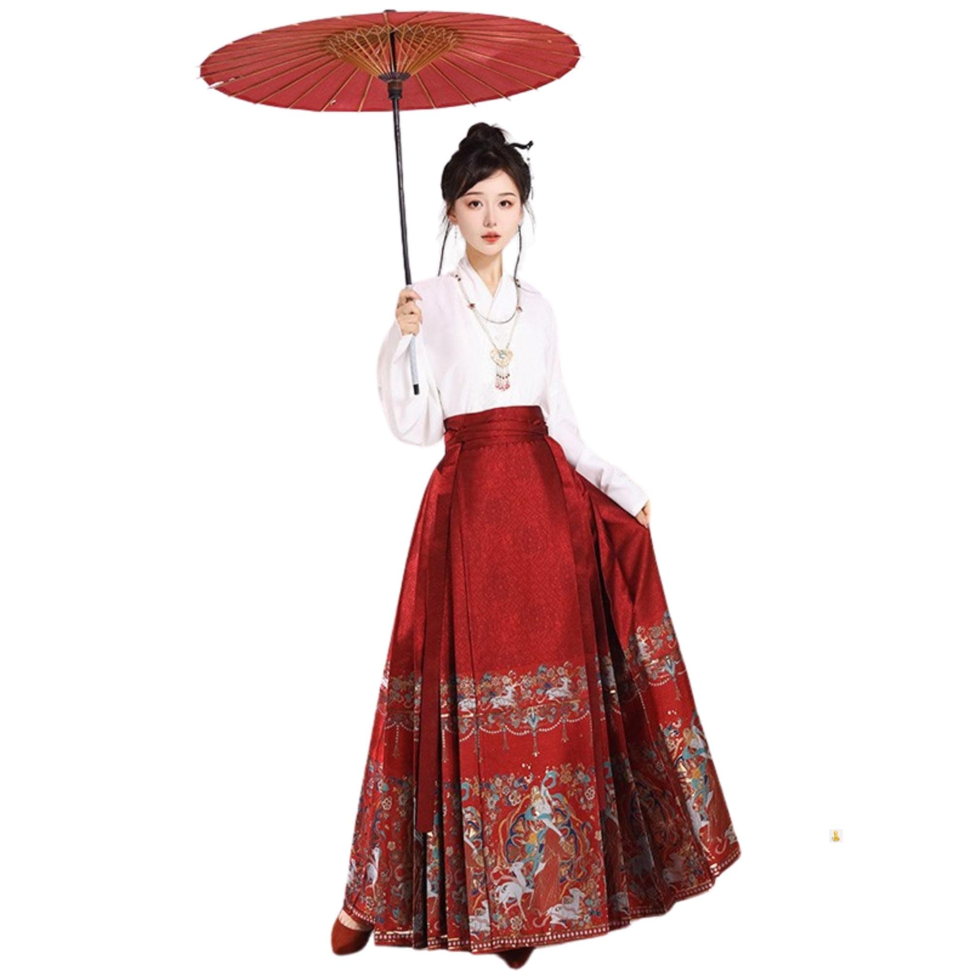 AINIFUAncient Loulan Dance Hanfu for Women Embroider Hanbok Princess Dress Suit Chinese-Style National Tang Suit Costume