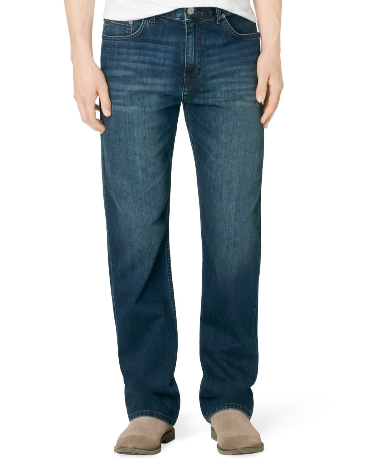 Calvin Klein Jeans Men's Relaxed Straight Leg Jean, Indigenous, 36x30